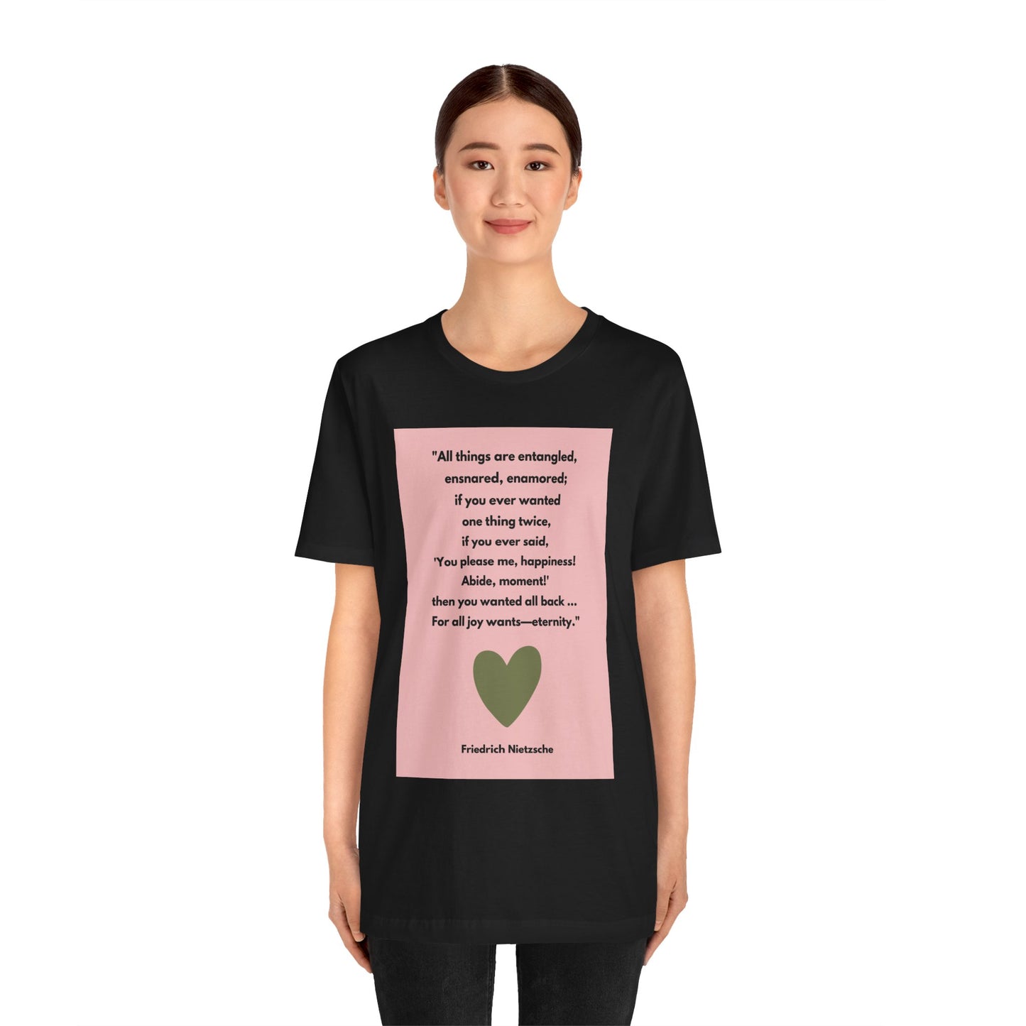 Amor Fati - For All Joy Wants Eternity - Slinky Ring-Spun Unisex Jersey Short Sleeve Tee