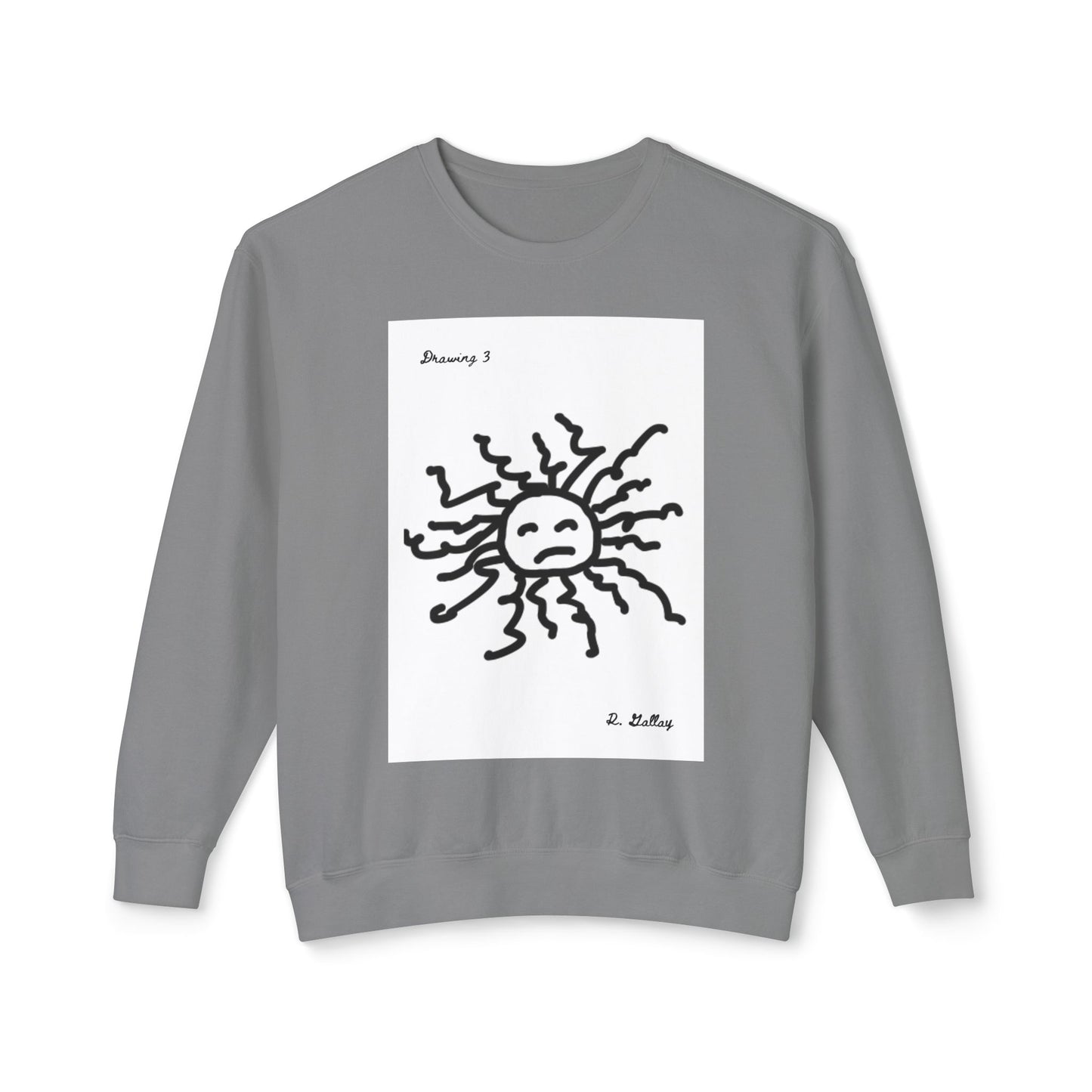 Dark Squiggles & Prose 3 by R. Gallay - Cozy Unisex Crewneck Sweatshirt For Days of Ennui