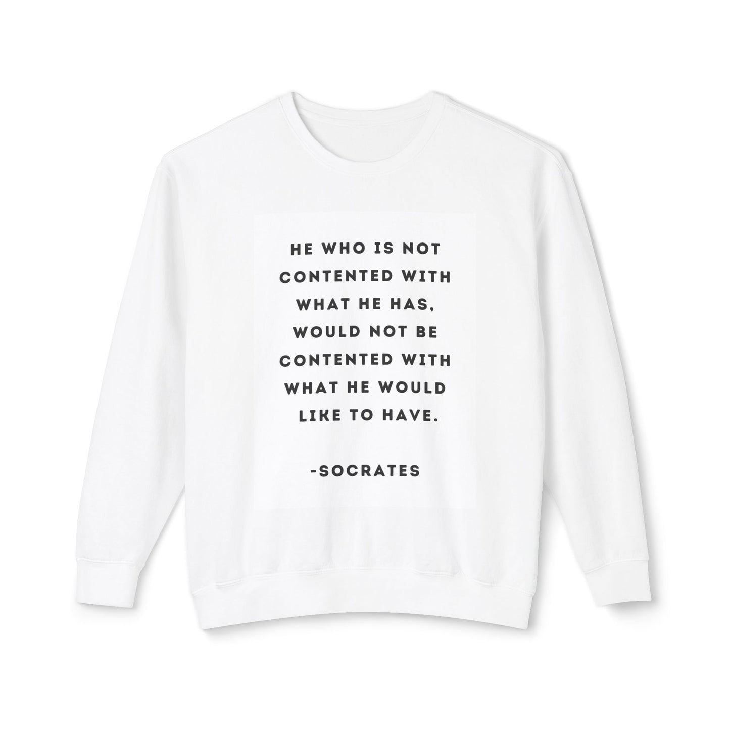 Socrates - Contentment - Cozy Ring-Spun Sweatshirt For Suffragettes