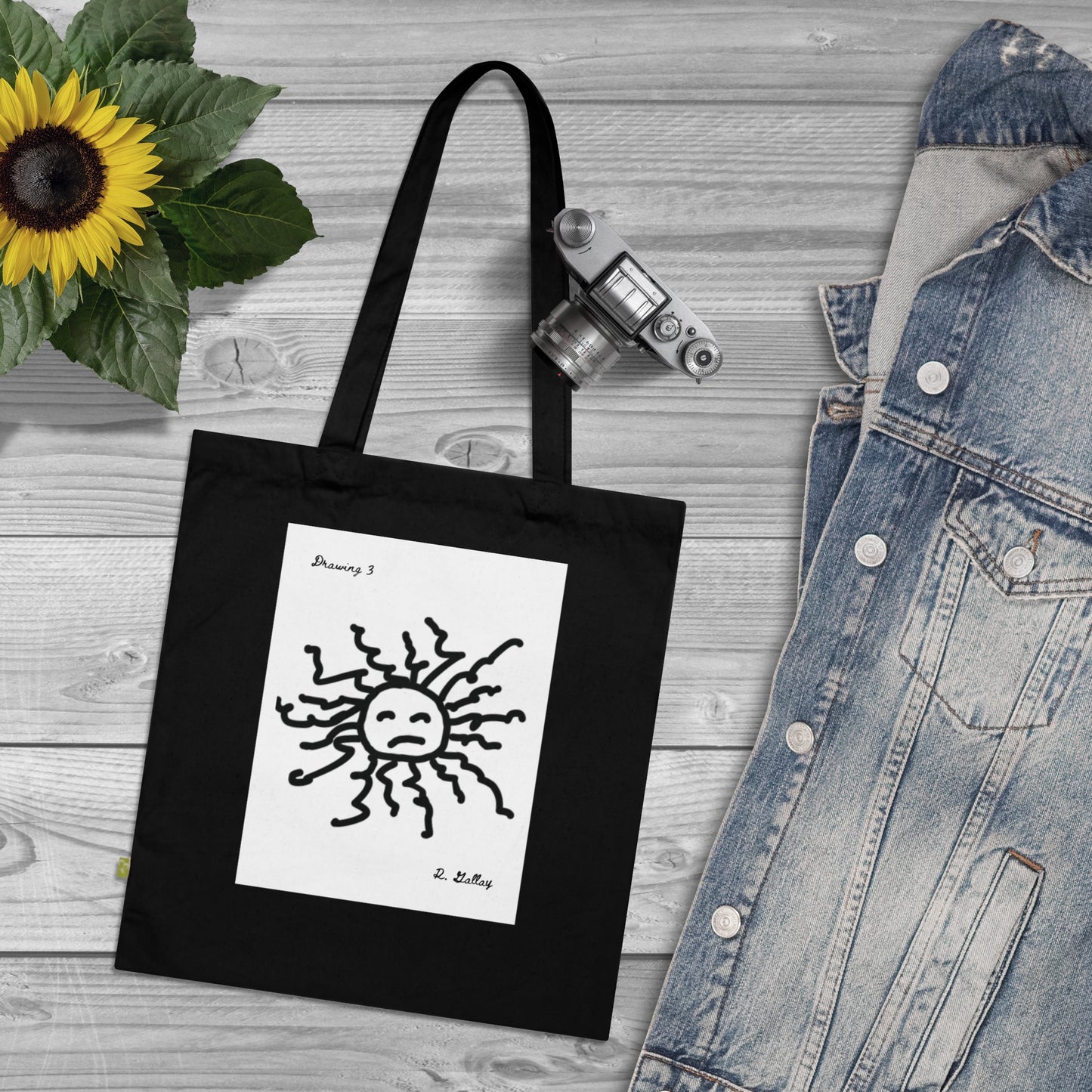 Dark Squiggles & Prose 3 by R. Gallay - Organic Cotton Tote Bag For Days Of Ennui