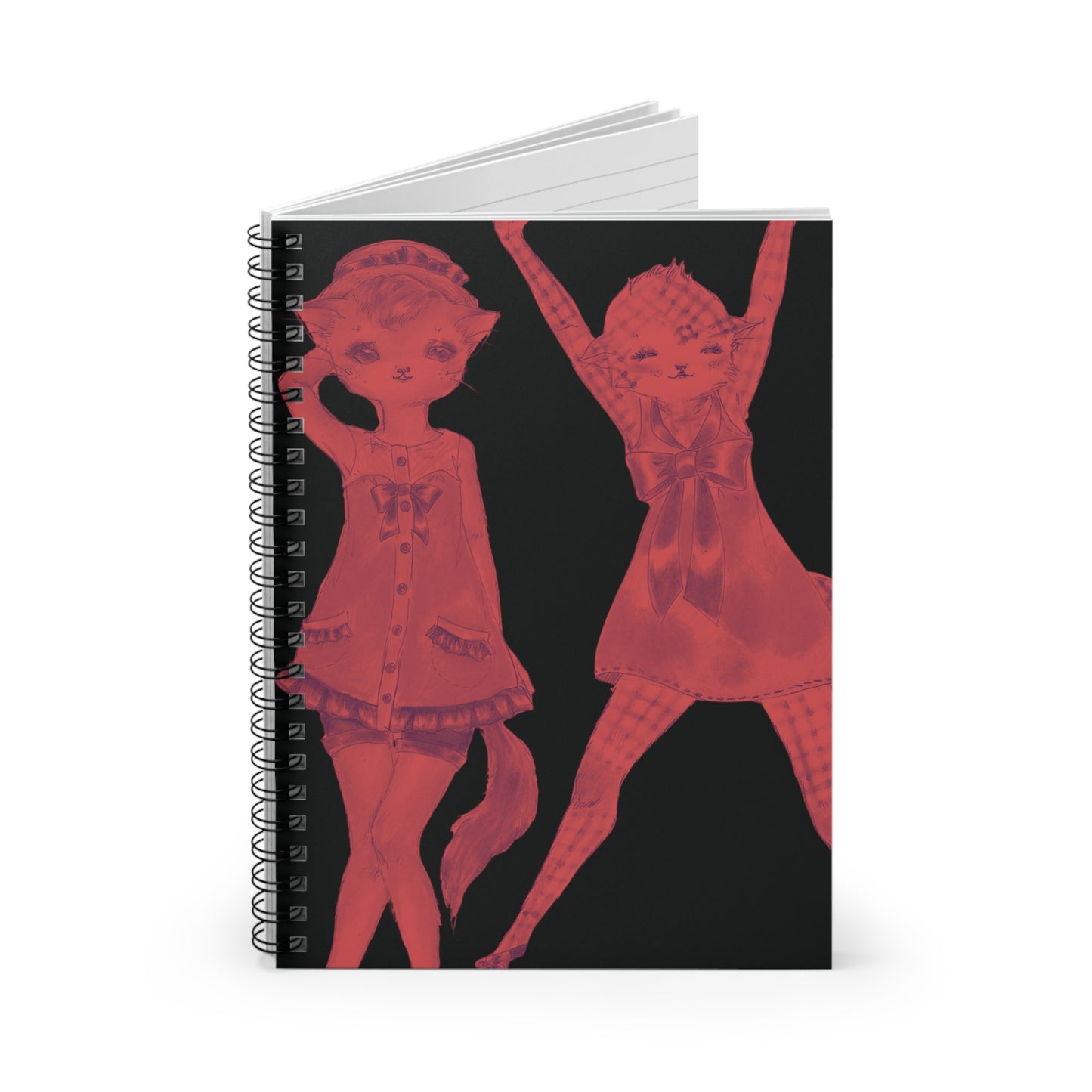 Vermillion Shimmy Kitties - Reality Doesn't Impress Me Lined Notebook For Random Thoughts