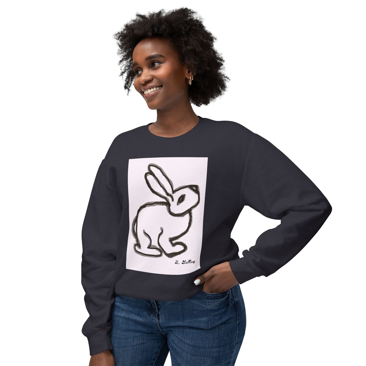 Dark Squiggles & Prose 2 by R. Gallay - Cozy Unisex Crewneck Sweatshirt For Days of Ennui