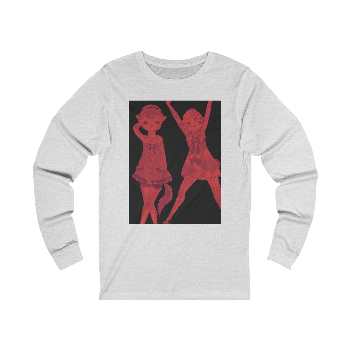 Vermillion Shimmy Kitties - Winter is Upon Us - Cozy Ring-Spun Cotton Jersey Long Sleeve Tee