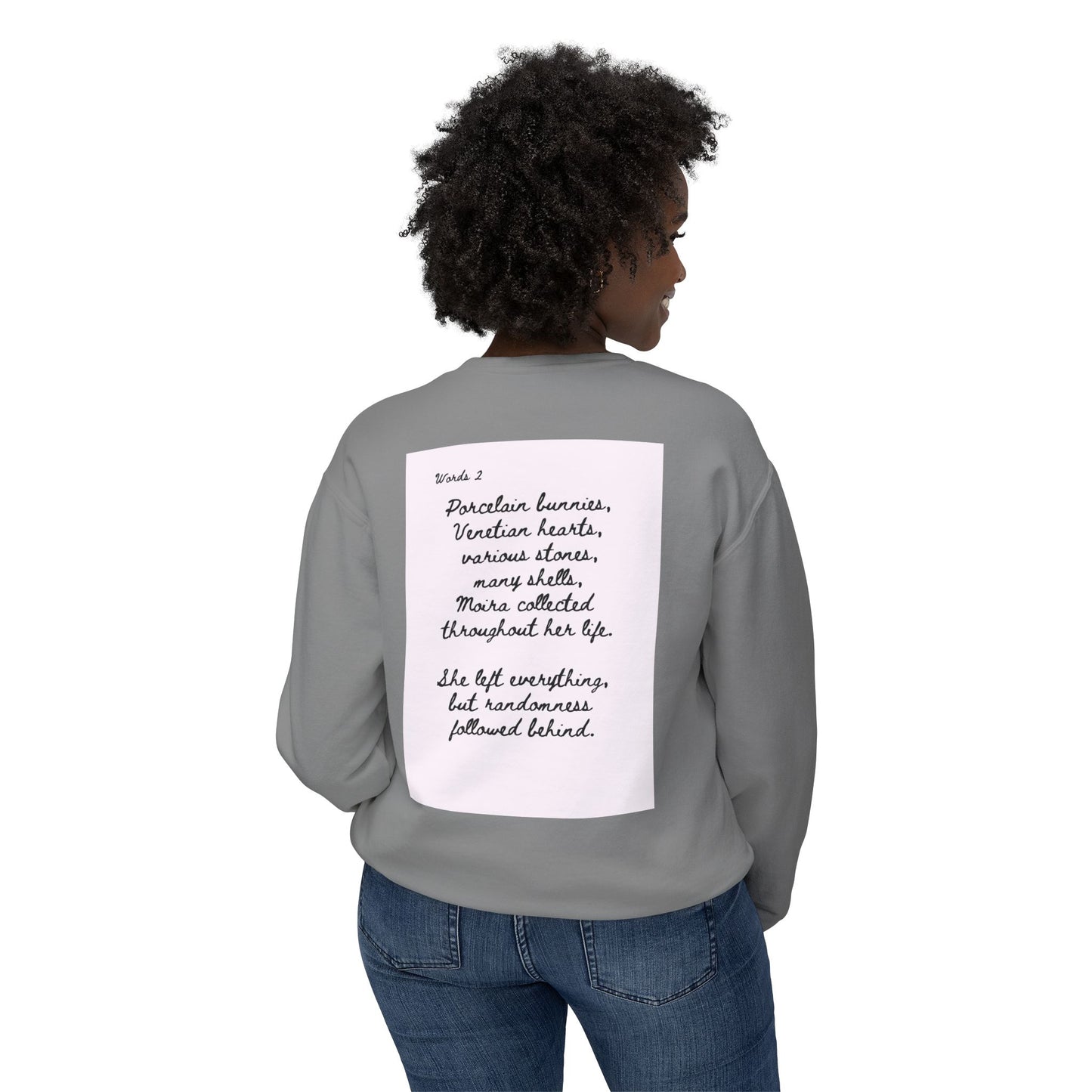 Dark Squiggles & Prose 2 by R. Gallay - Cozy Unisex Crewneck Sweatshirt For Days of Ennui