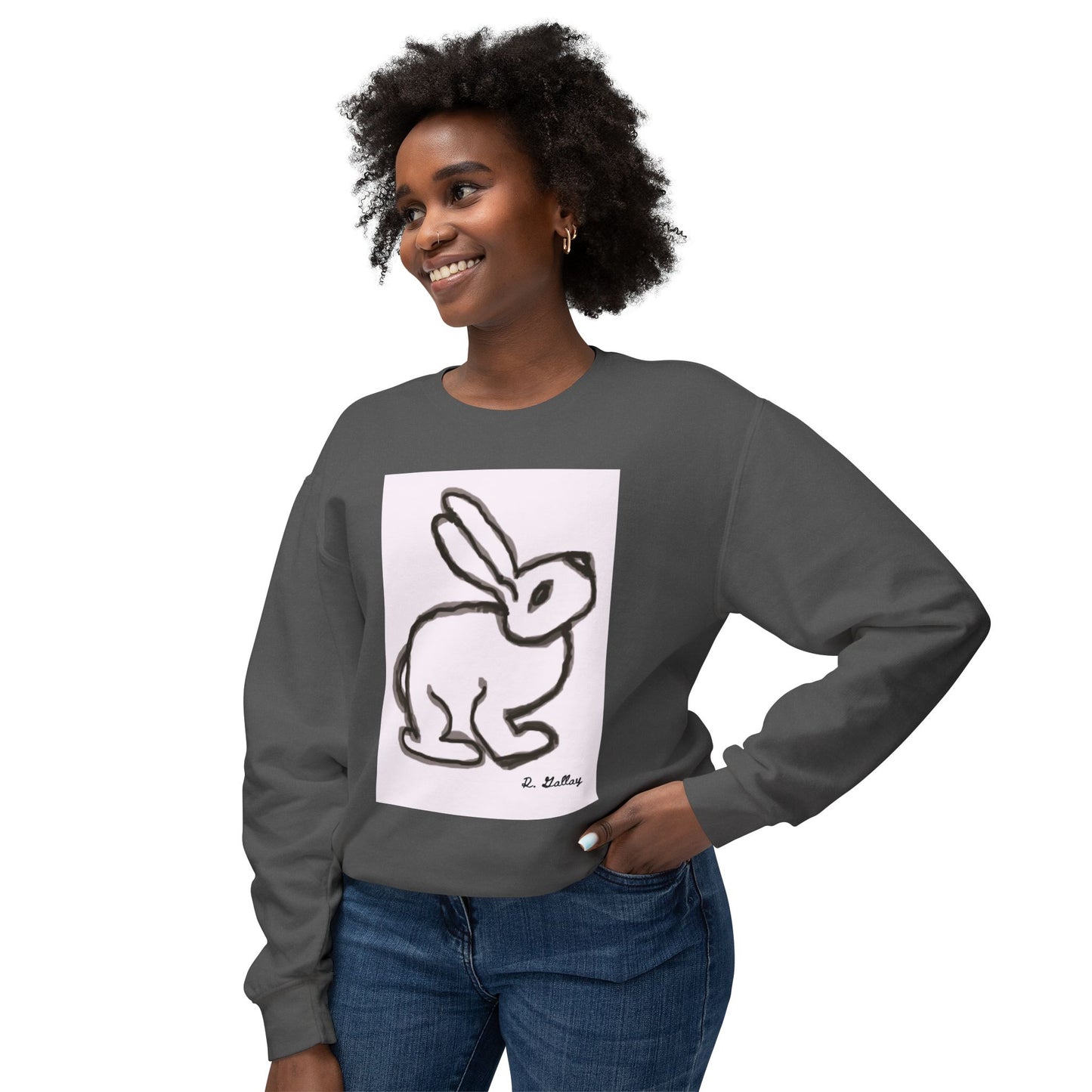 Dark Squiggles & Prose 2 by R. Gallay - Cozy Unisex Crewneck Sweatshirt For Days of Ennui