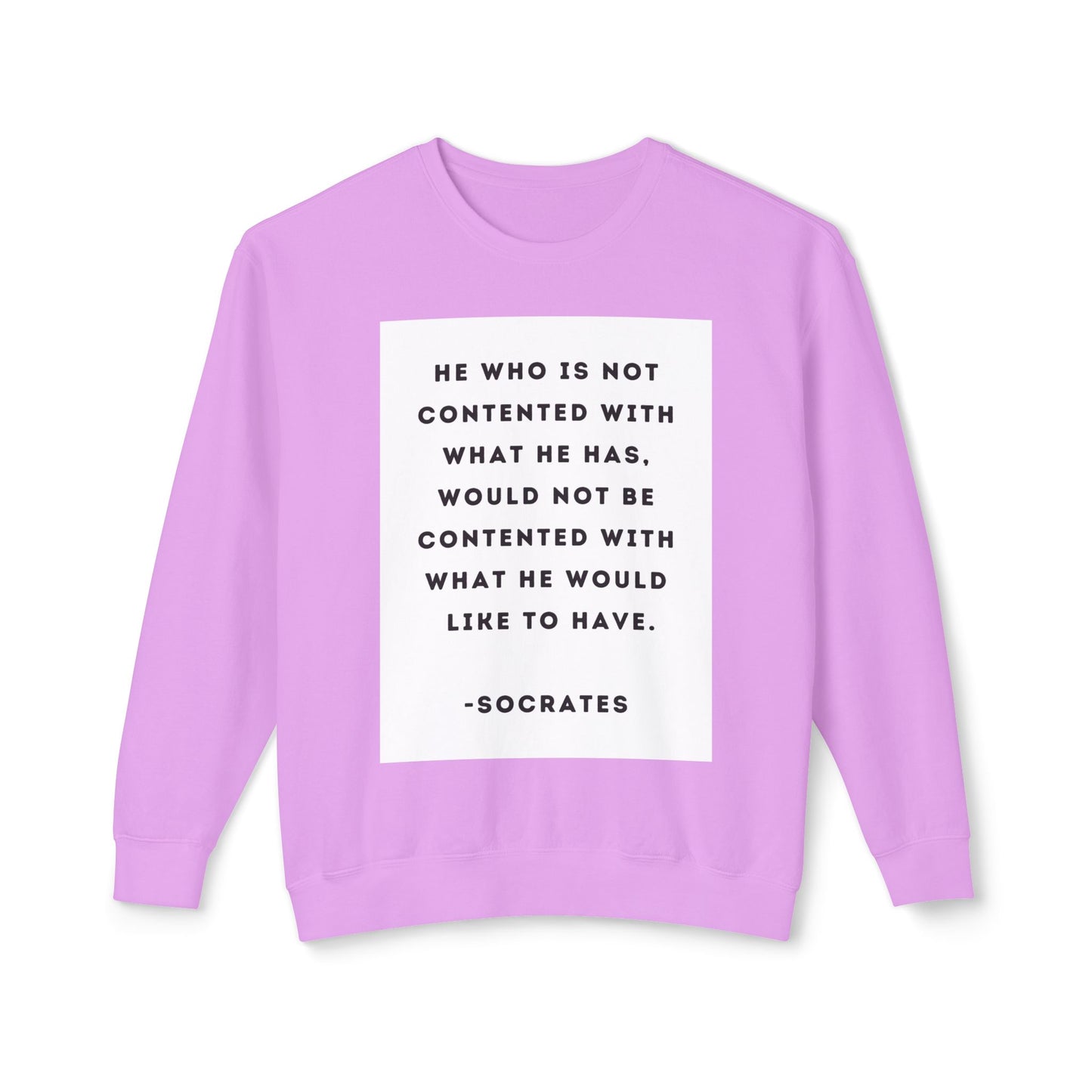 Socrates - Contentment - Cozy Ring-Spun Sweatshirt For Suffragettes