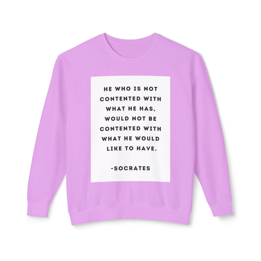 Socrates - Contentment - Cozy Ring-Spun Sweatshirt For Suffragettes