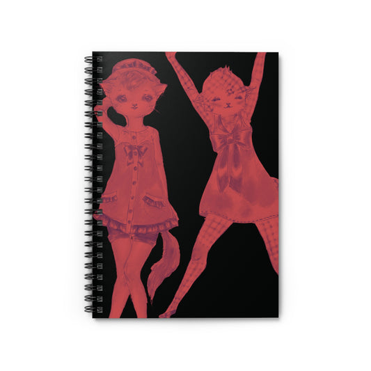 Vermillion Shimmy Kitties - Reality Doesn't Impress Me Lined Notebook For Random Thoughts