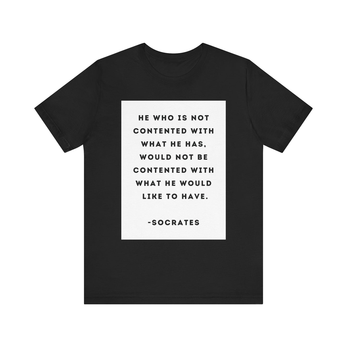 Socrates - Contentment - Cozy, Slinky Light-Weight Ring-Spun Jersey Tee for Rest and Contemplation