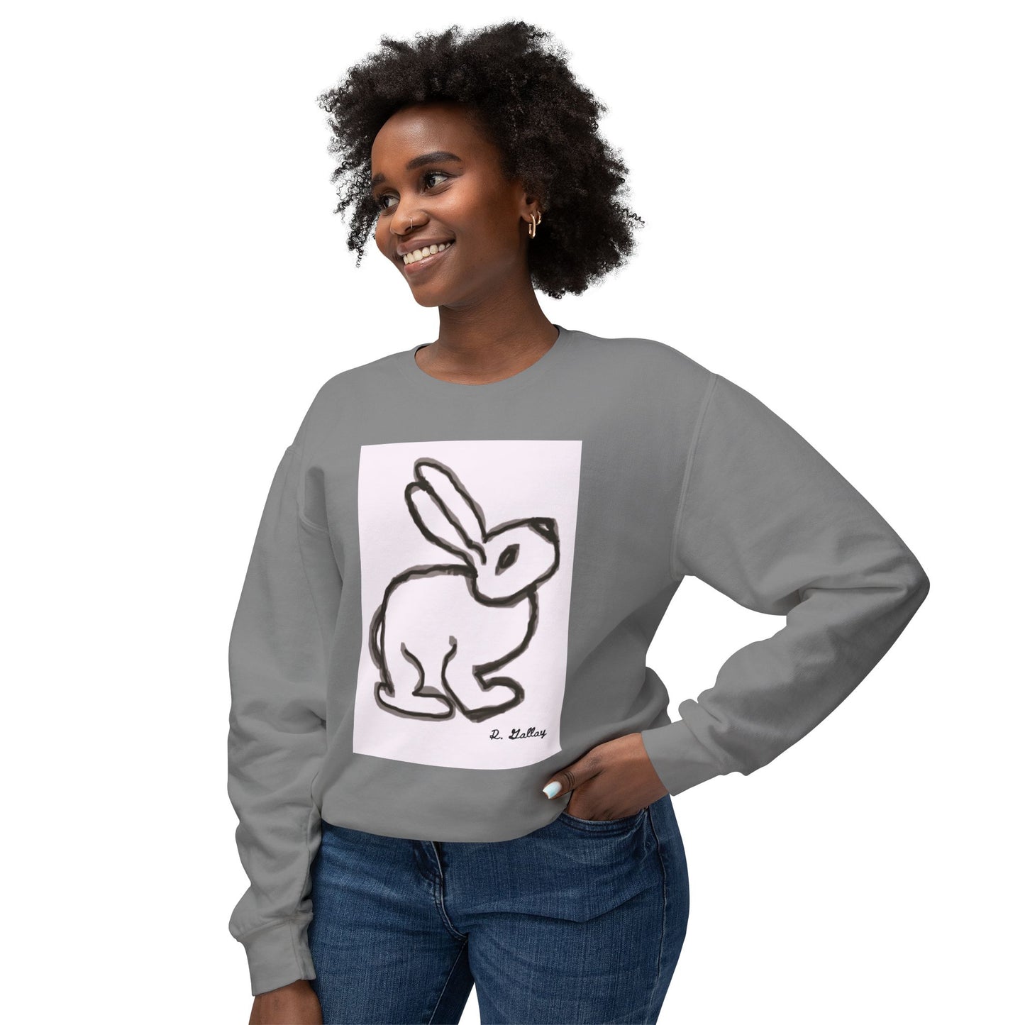 Dark Squiggles & Prose 2 by R. Gallay - Cozy Unisex Crewneck Sweatshirt For Days of Ennui