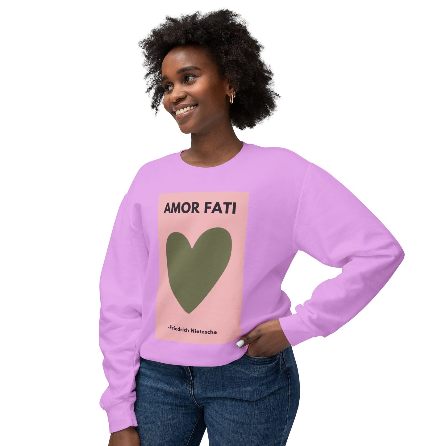 Amor Fati - Amor Fati - Love of Fate -  Cozy Ring-Spun Sweatshirt For Brooding Existentialists