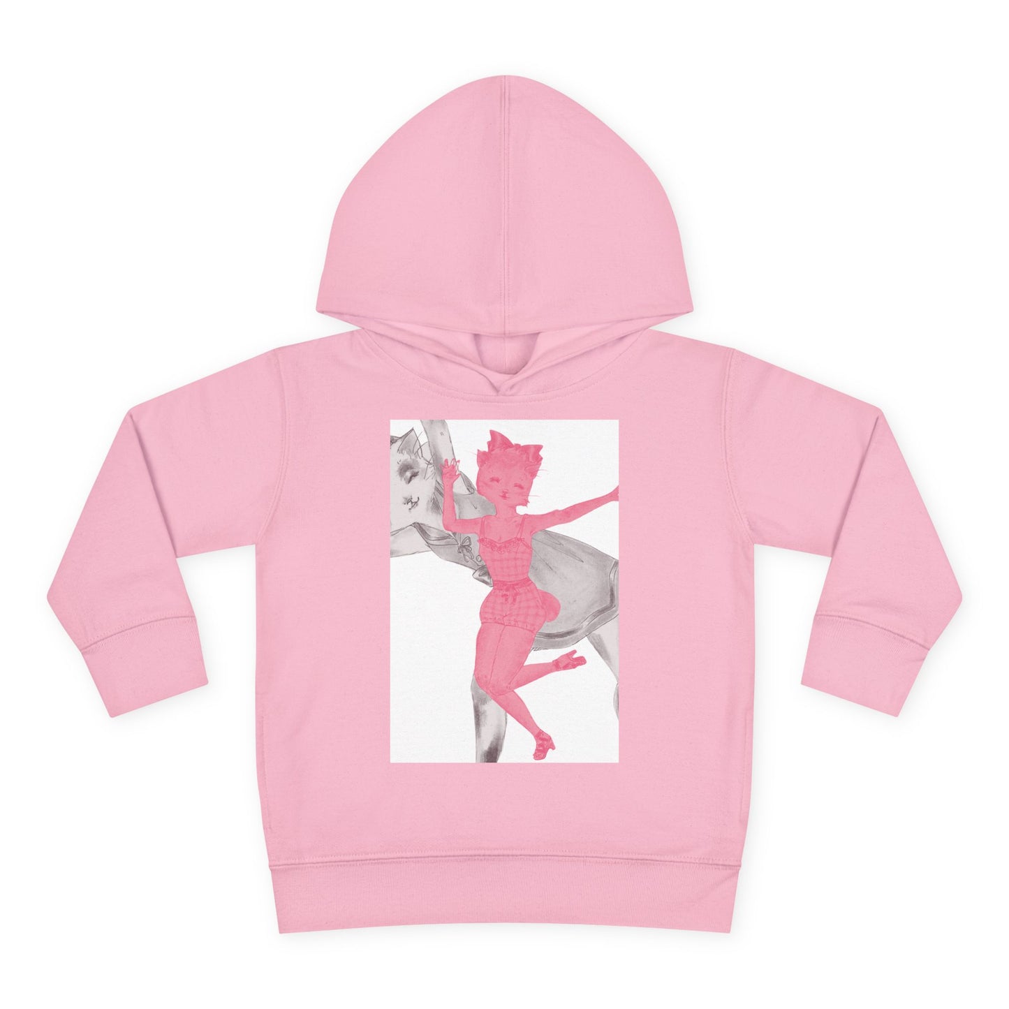 Heather & Ginger - Dancing Kitties -Cozy Pullover Fleece Hoodie for Curious Kids