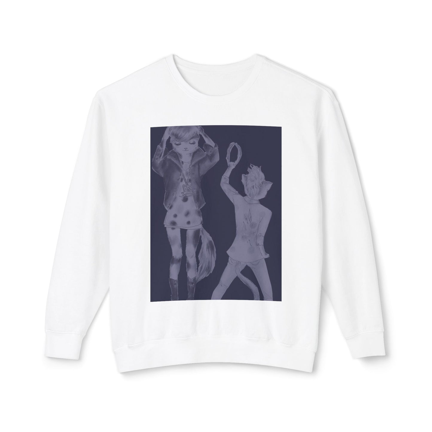 Rock On, Goth Girl Kitties - Cozy Ring-Spun Sweatshirt For Suffragettes