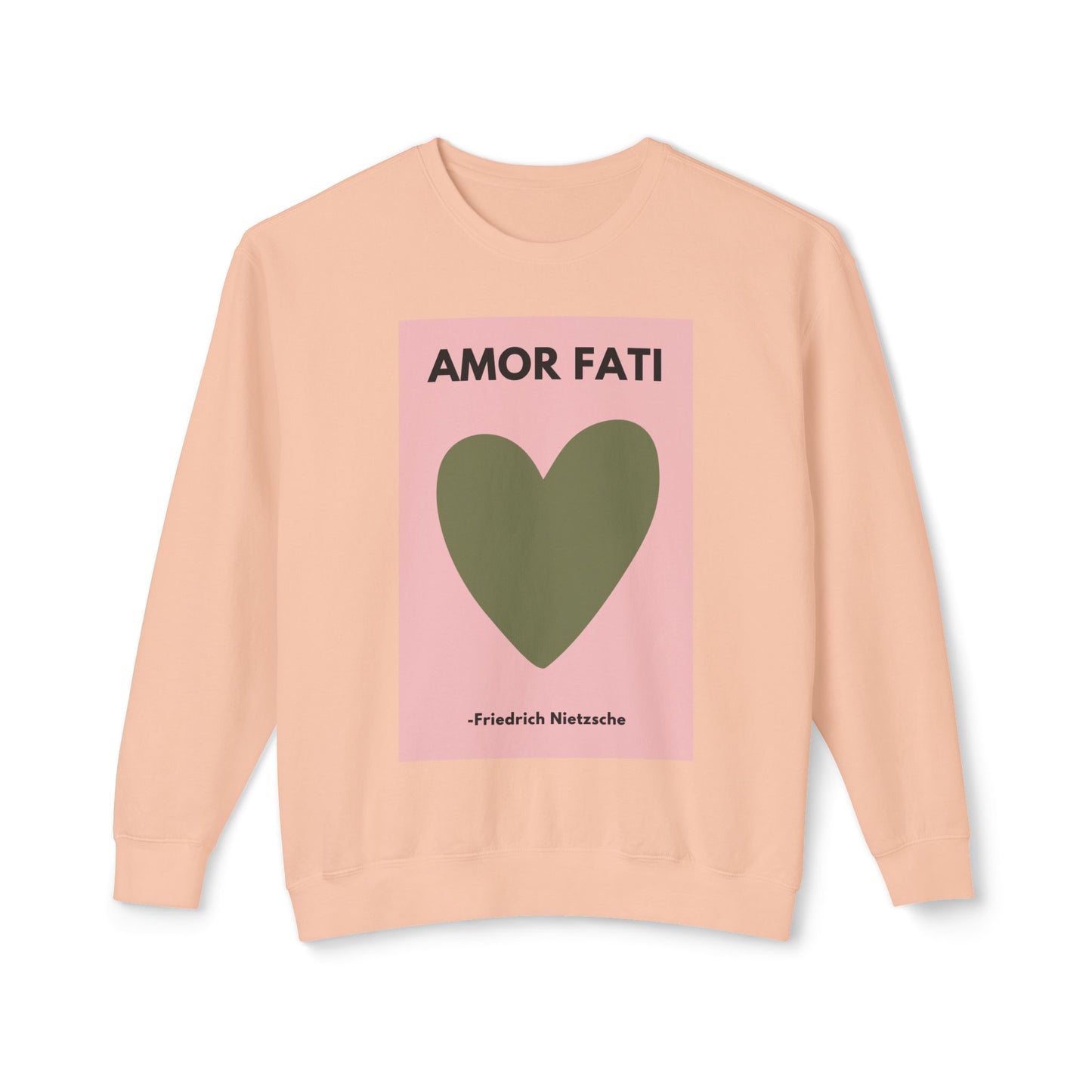 Amor Fati - Amor Fati - Love of Fate -  Cozy Ring-Spun Sweatshirt For Brooding Existentialists