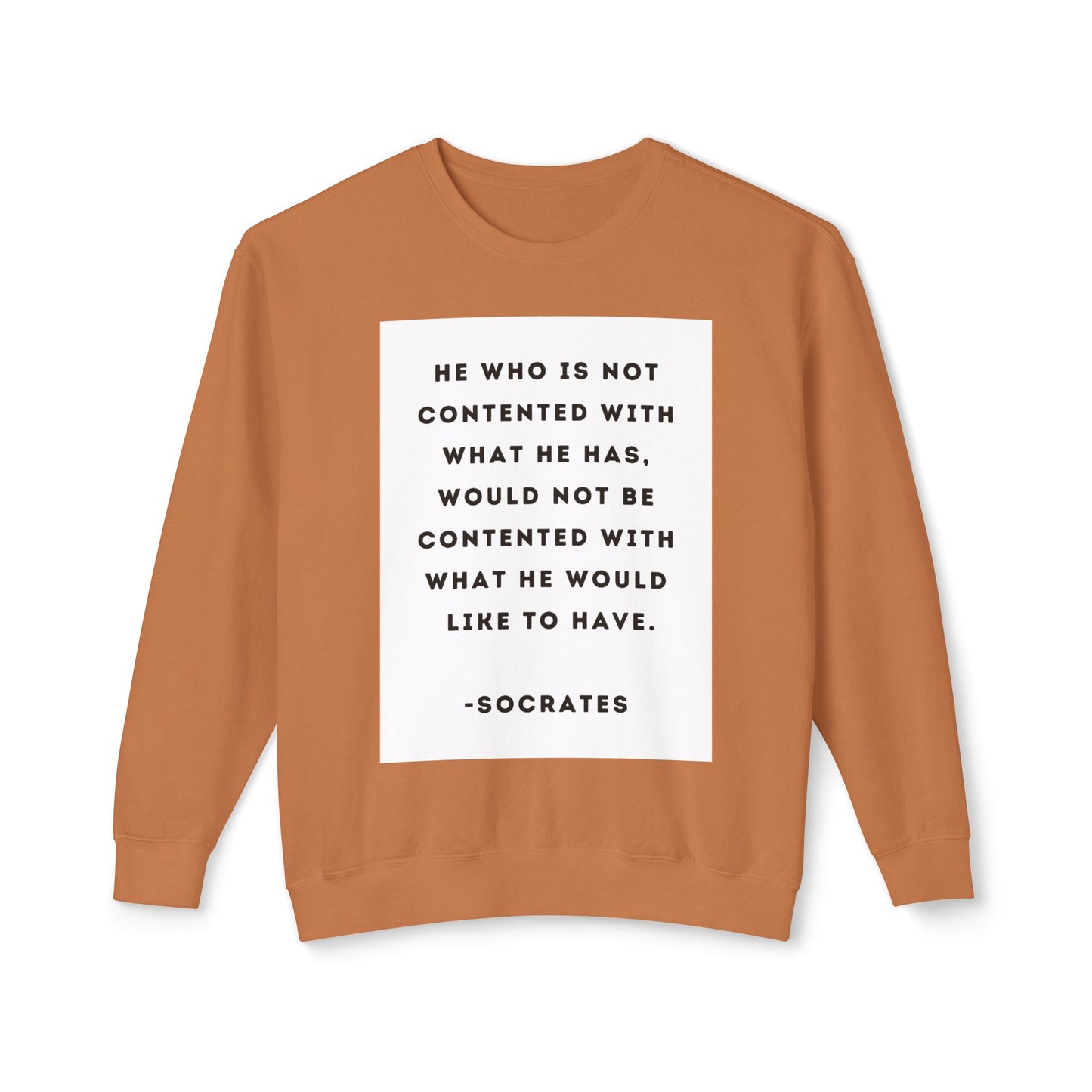 Socrates - Contentment - Cozy Ring-Spun Sweatshirt For Suffragettes