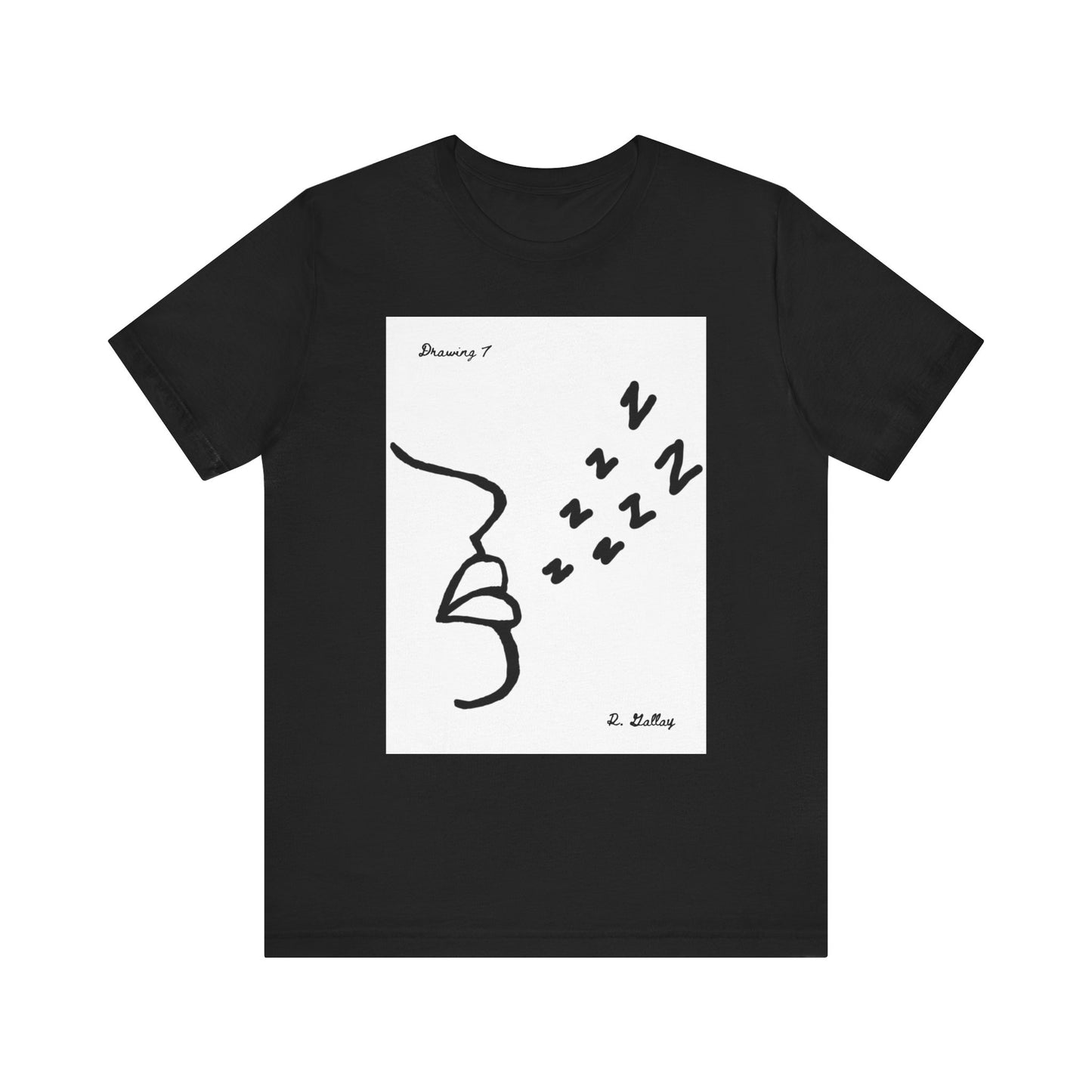 Dark Squiggles & Prose 7 by R. Gallay - Cozy Unisex Heavy Cotton Tee For Days of Ennui