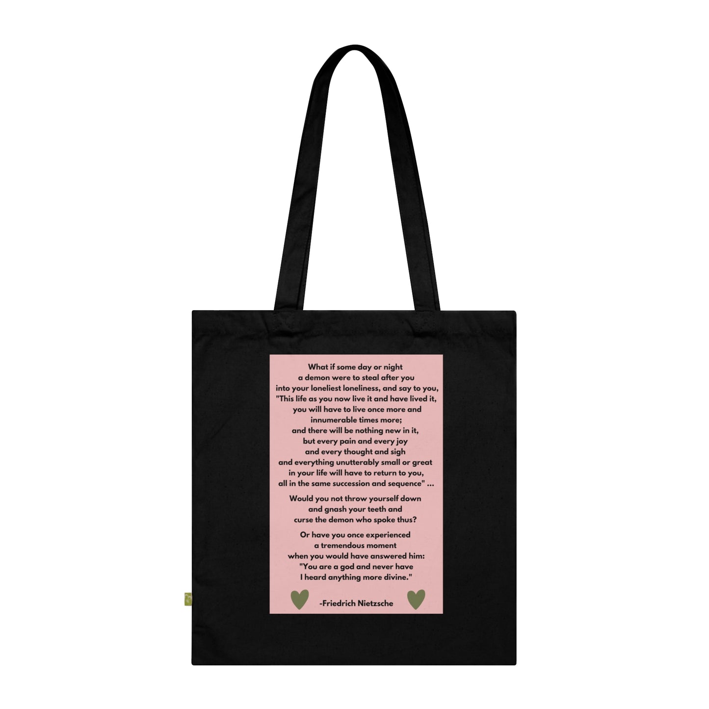 Amor Fati - Never Have I Heard Anything More Divine - Organic Cotton Tote Bag For Days Of Ennui