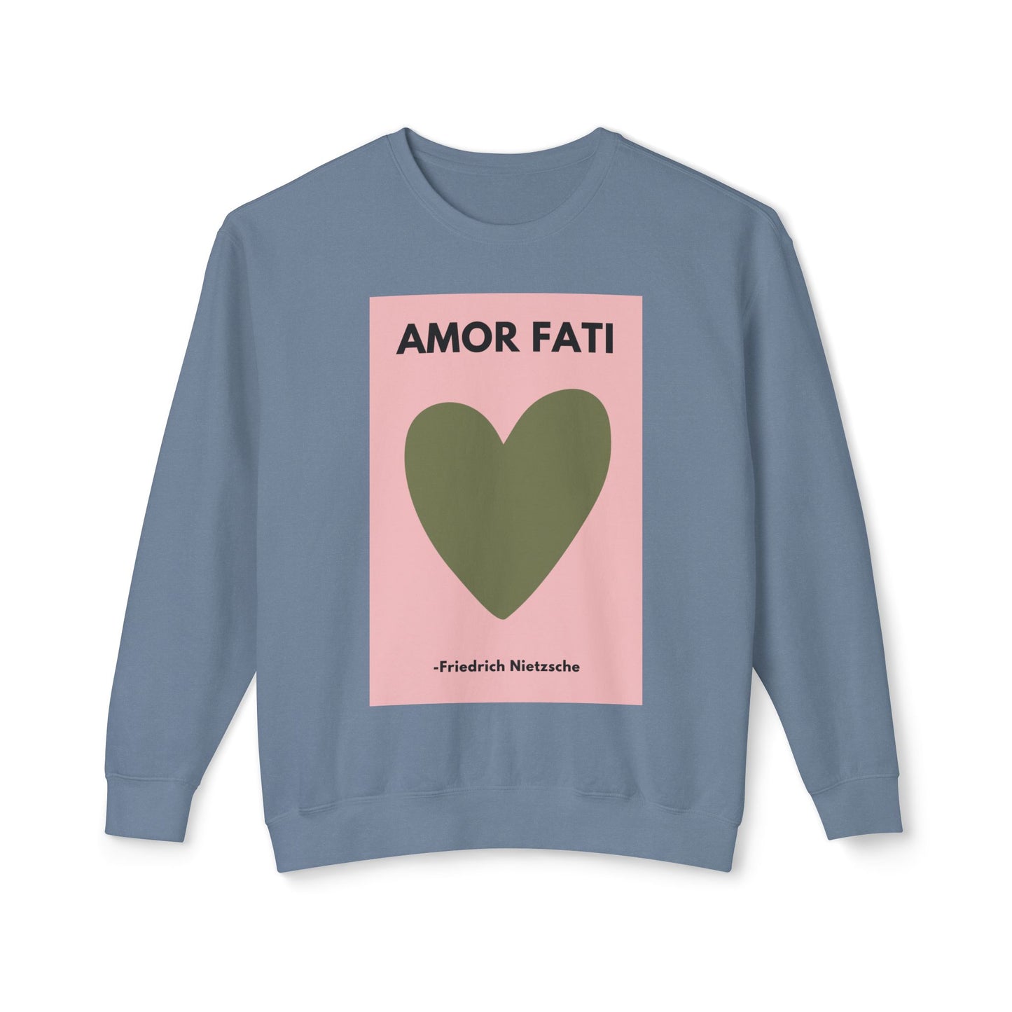 Amor Fati - Amor Fati - Love of Fate -  Cozy Ring-Spun Sweatshirt For Brooding Existentialists