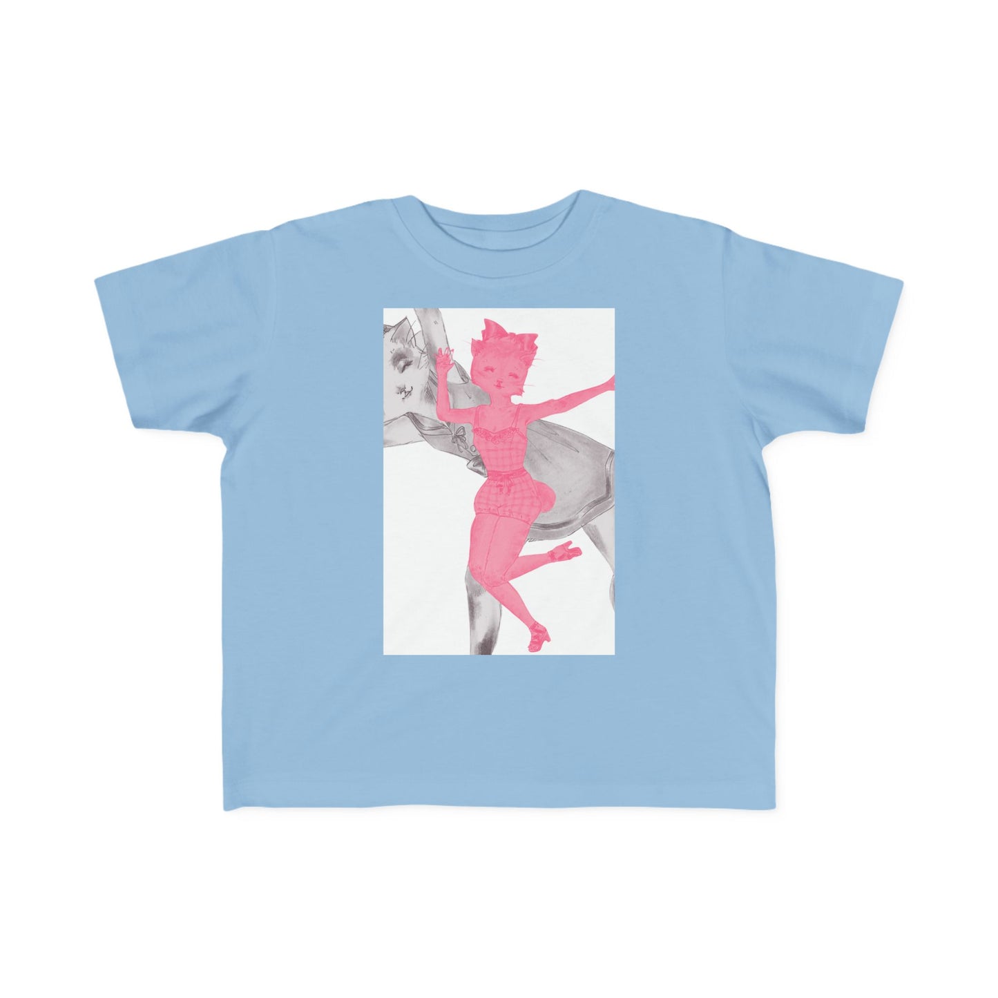 Heather & Ginger - Dancing Kitties - Toddler's Jersey Tee for Running, Playing & Dancing with Style