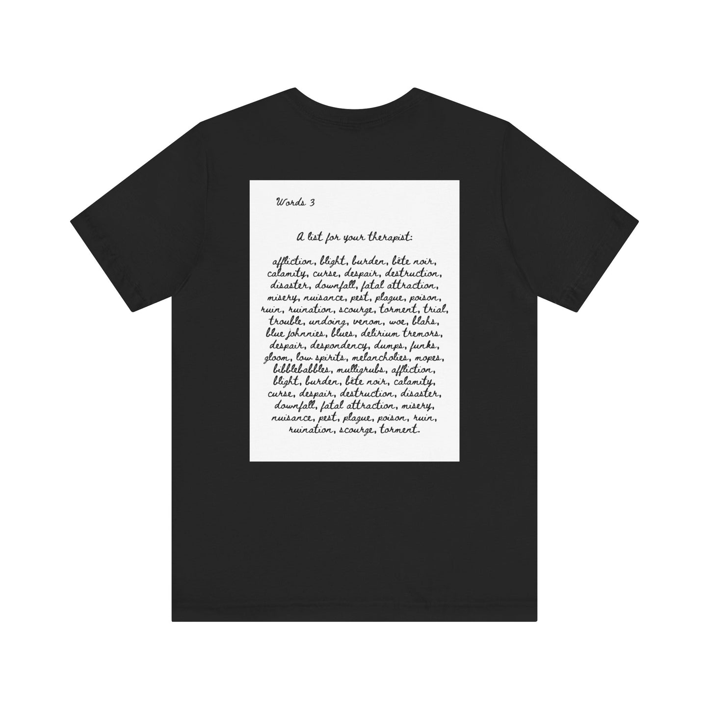 Dark Squiggles & Prose 3 by R. Gallay - Cozy Unisex Heavy Cotton Tee For Days of Ennui