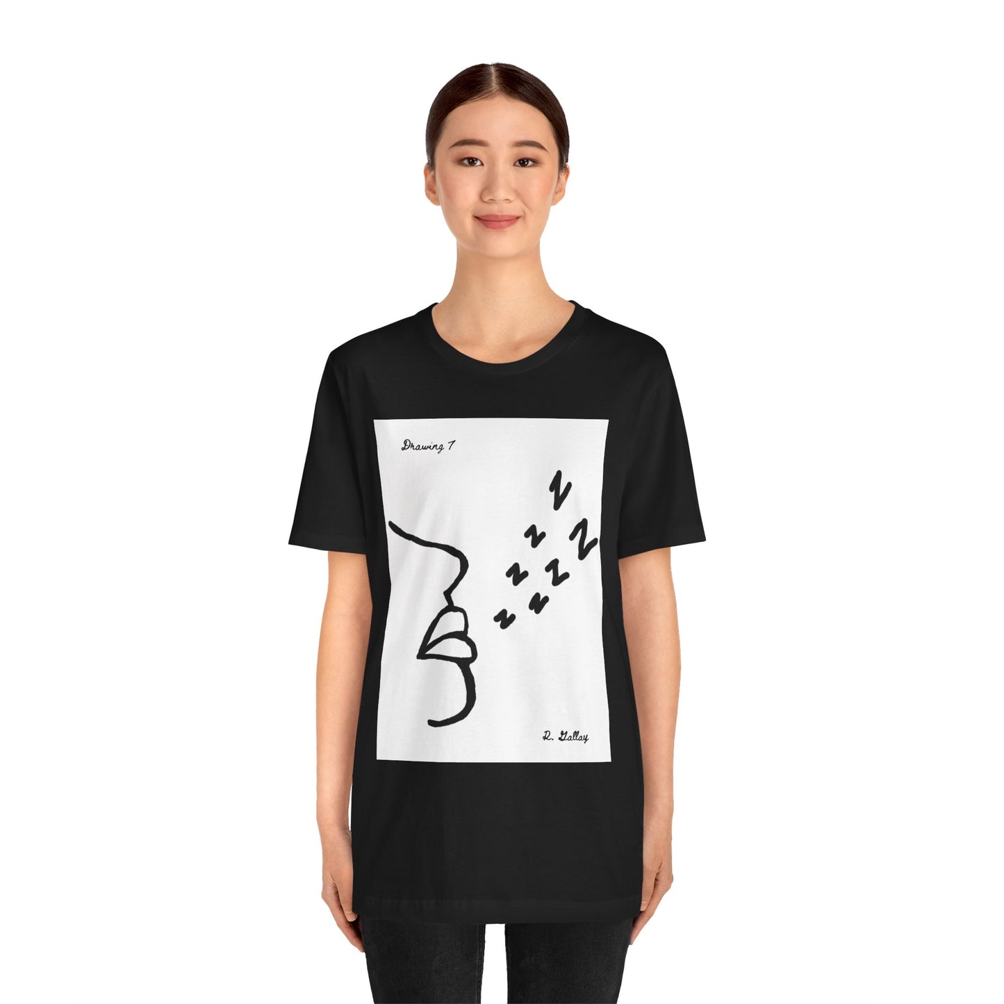 Dark Squiggles & Prose 7 by R. Gallay - Cozy Unisex Heavy Cotton Tee For Days of Ennui