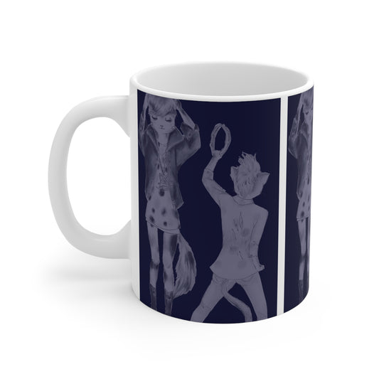 Rock On, Goth Girl Kitties - Coffee Mug for Morning People - 11oz