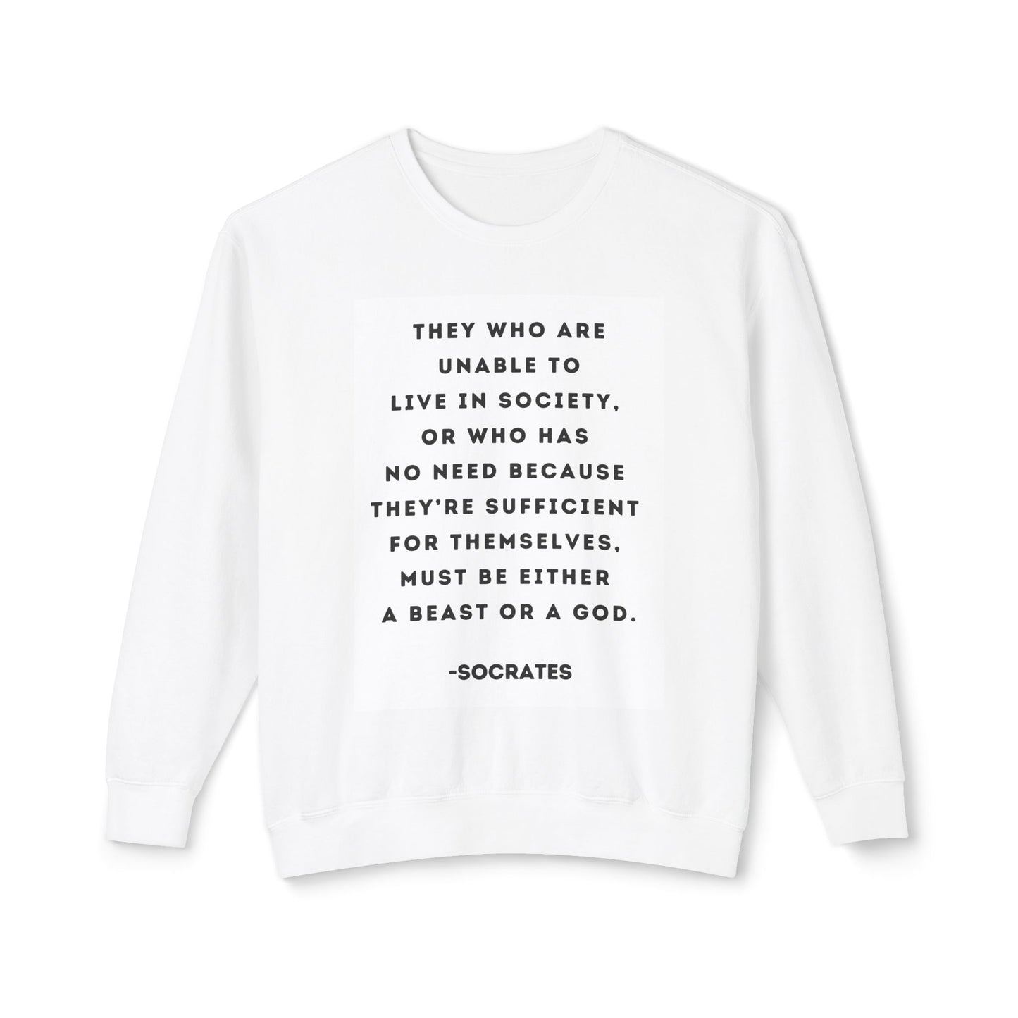 Socrates - Beast or God - Cozy Ring-Spun Sweatshirt For Suffragettes