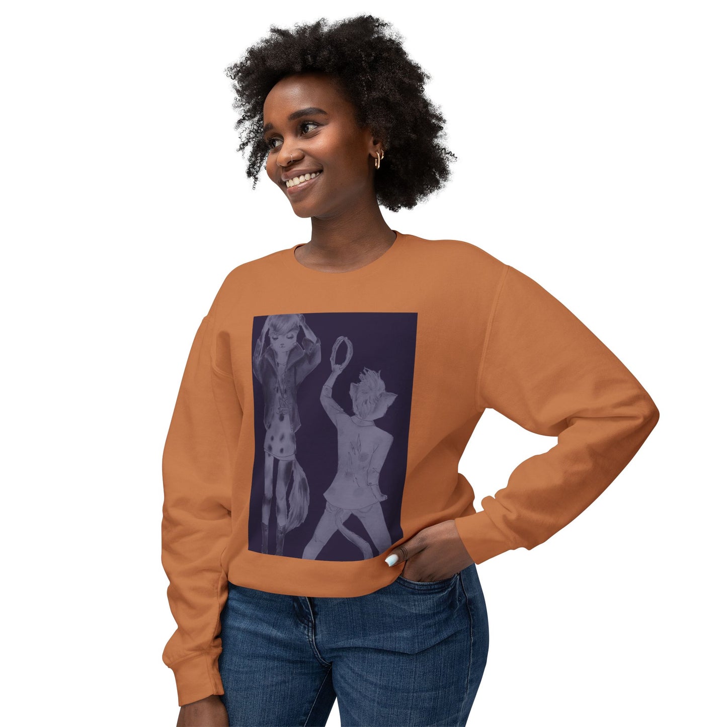 Rock On, Goth Girl Kitties - Cozy Ring-Spun Sweatshirt For Suffragettes