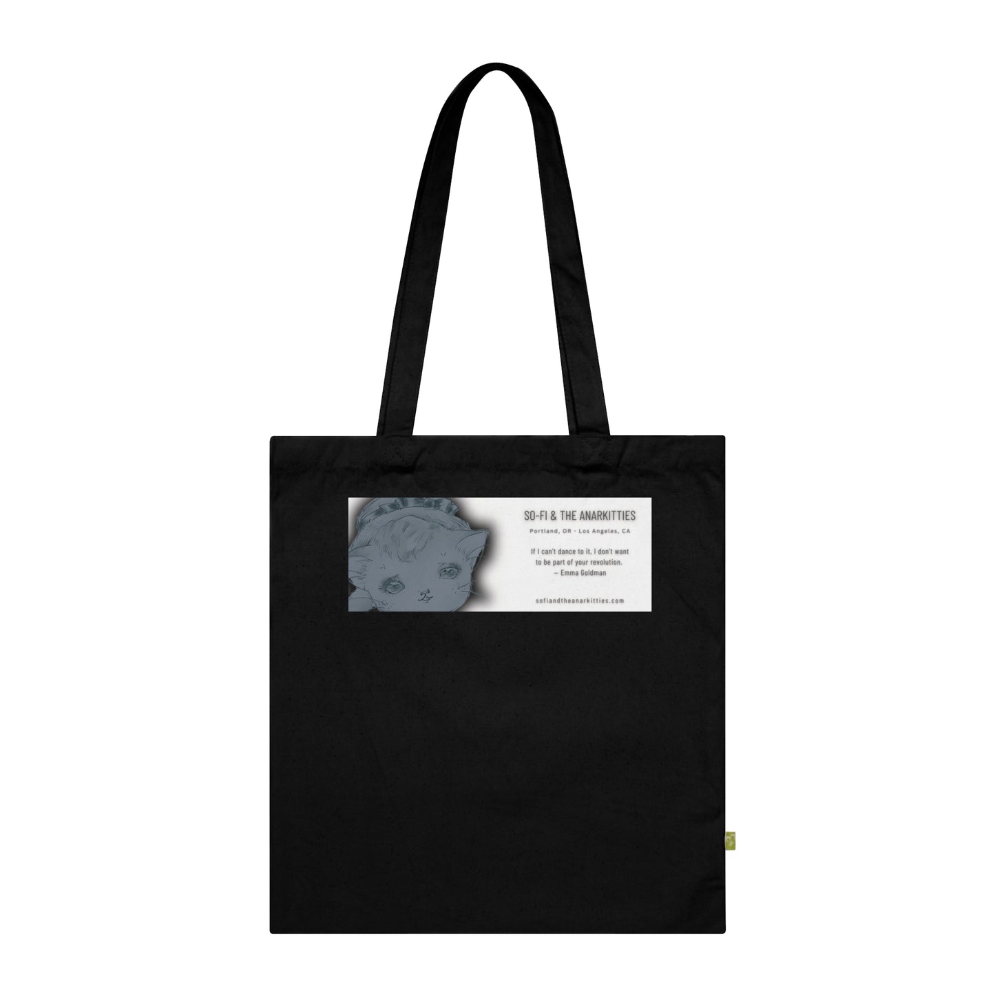 Ghosts Cats of Venice - Black Organic Canvas Tote Bag for the Revolution