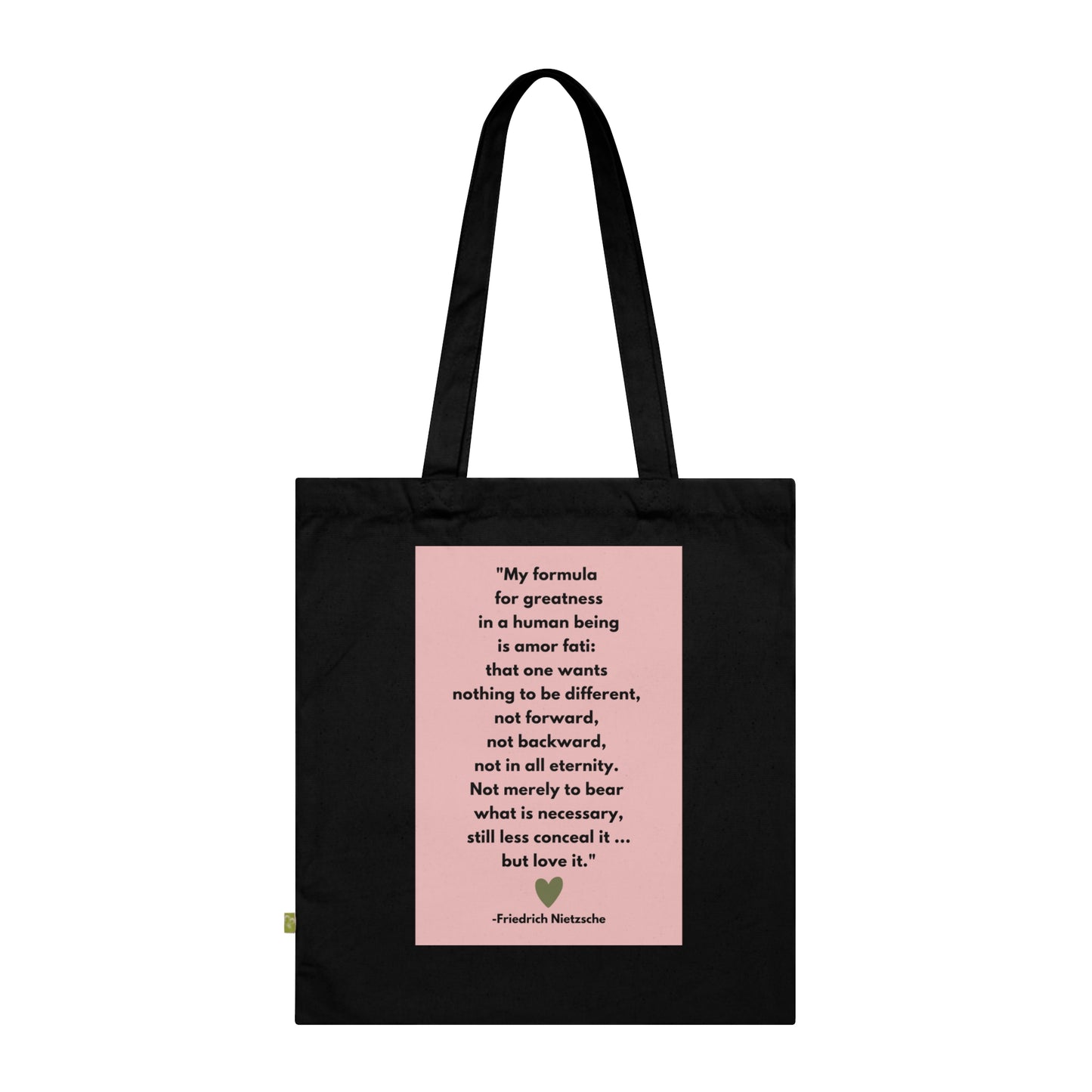 Amor Fati - Formula For Greatness - Organic Cotton Tote Bag For Days Of Ennui