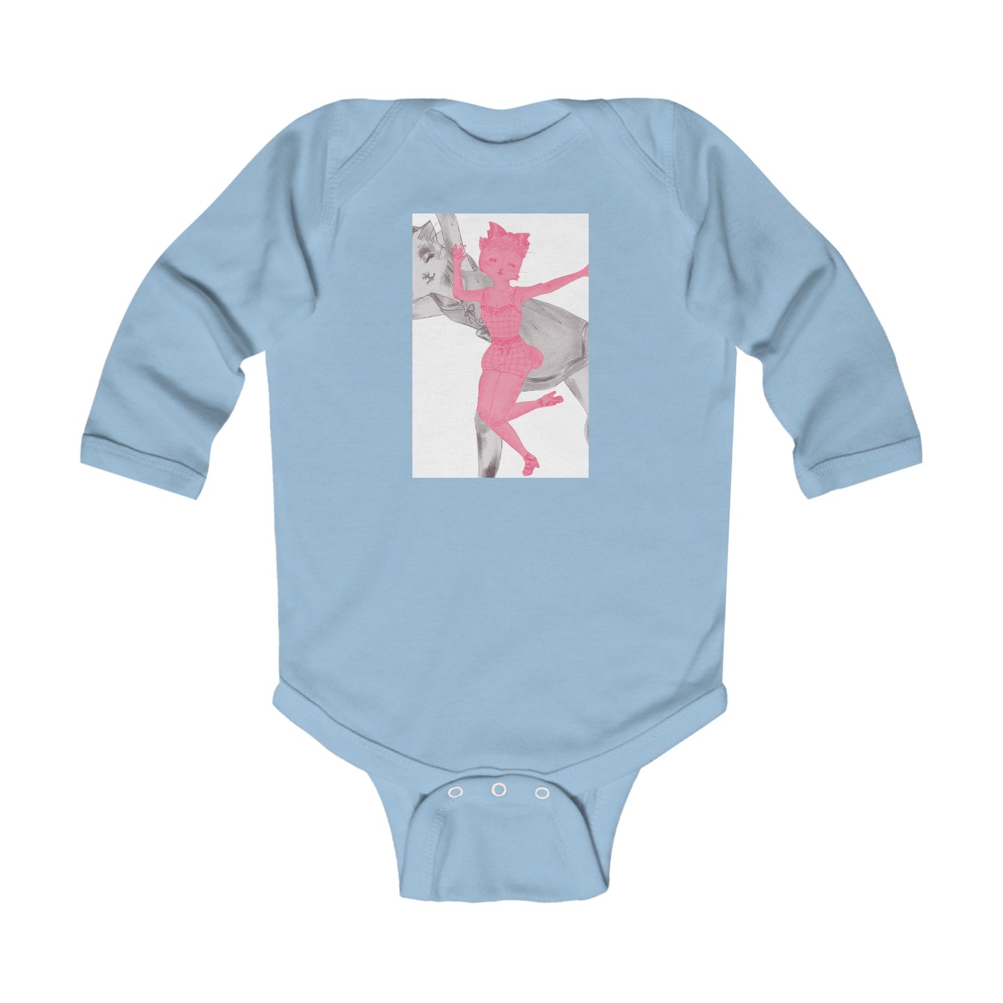 Heather & Ginger - Dancing Kitties - Softest Cotton Bodysuit for Dancing Babies