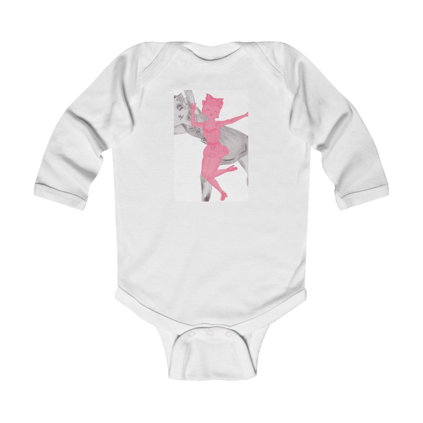 Heather & Ginger - Dancing Kitties - Softest Cotton Bodysuit for Dancing Babies