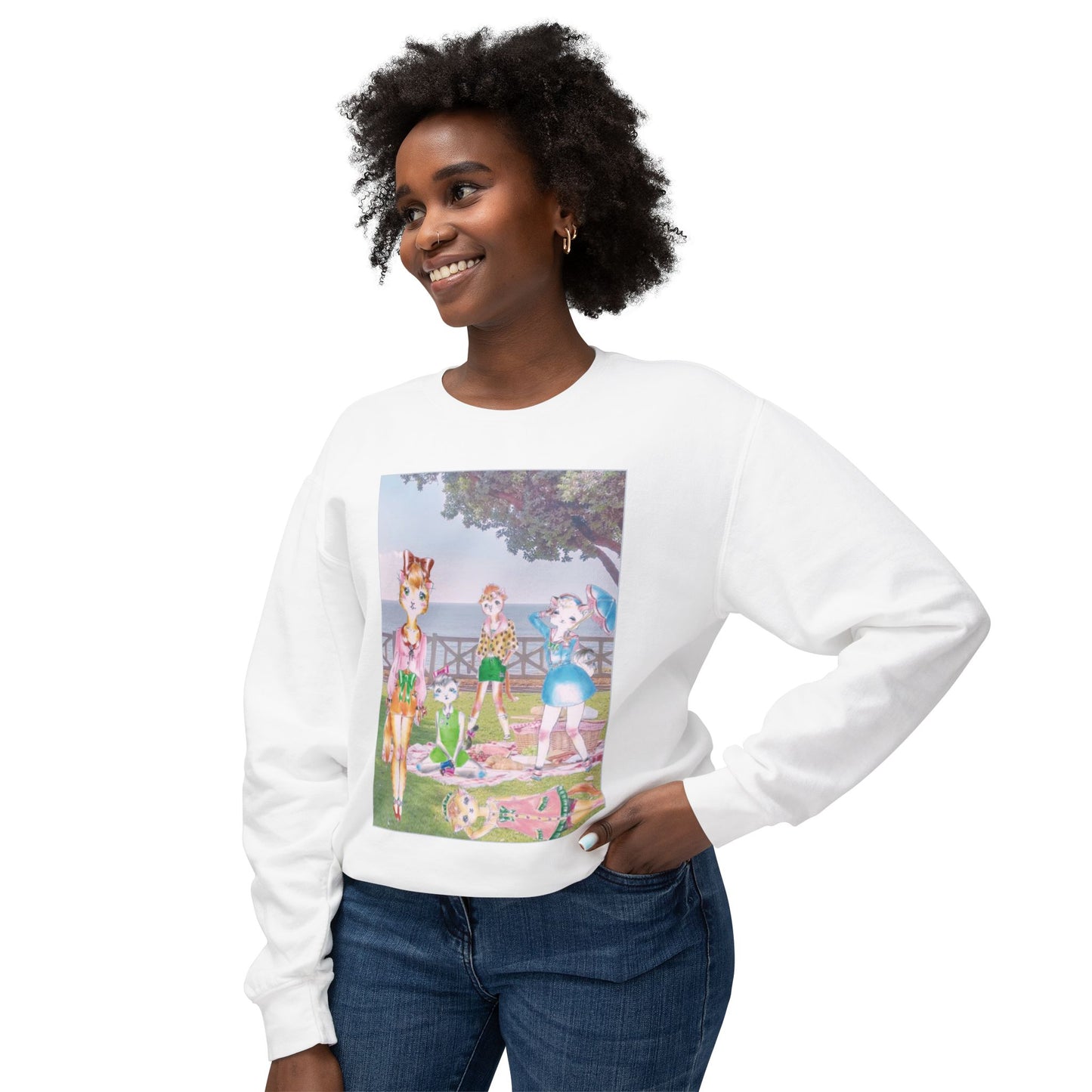 Sunday In The Park With The Anarkitties - Cozy Ring-Spun Sweatshirt For Suffragettes