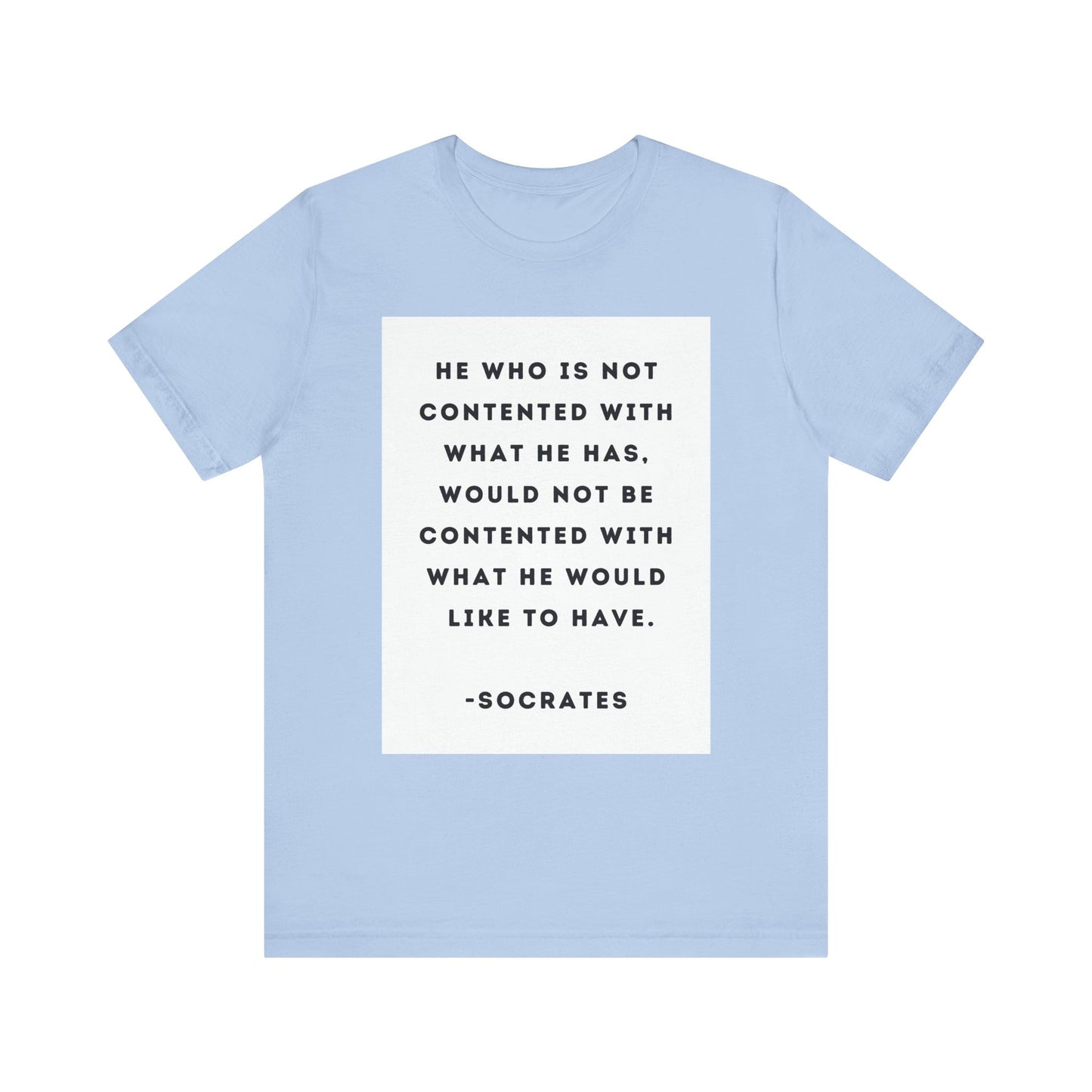 Socrates - Contentment - Cozy, Slinky Light-Weight Ring-Spun Jersey Tee for Rest and Contemplation