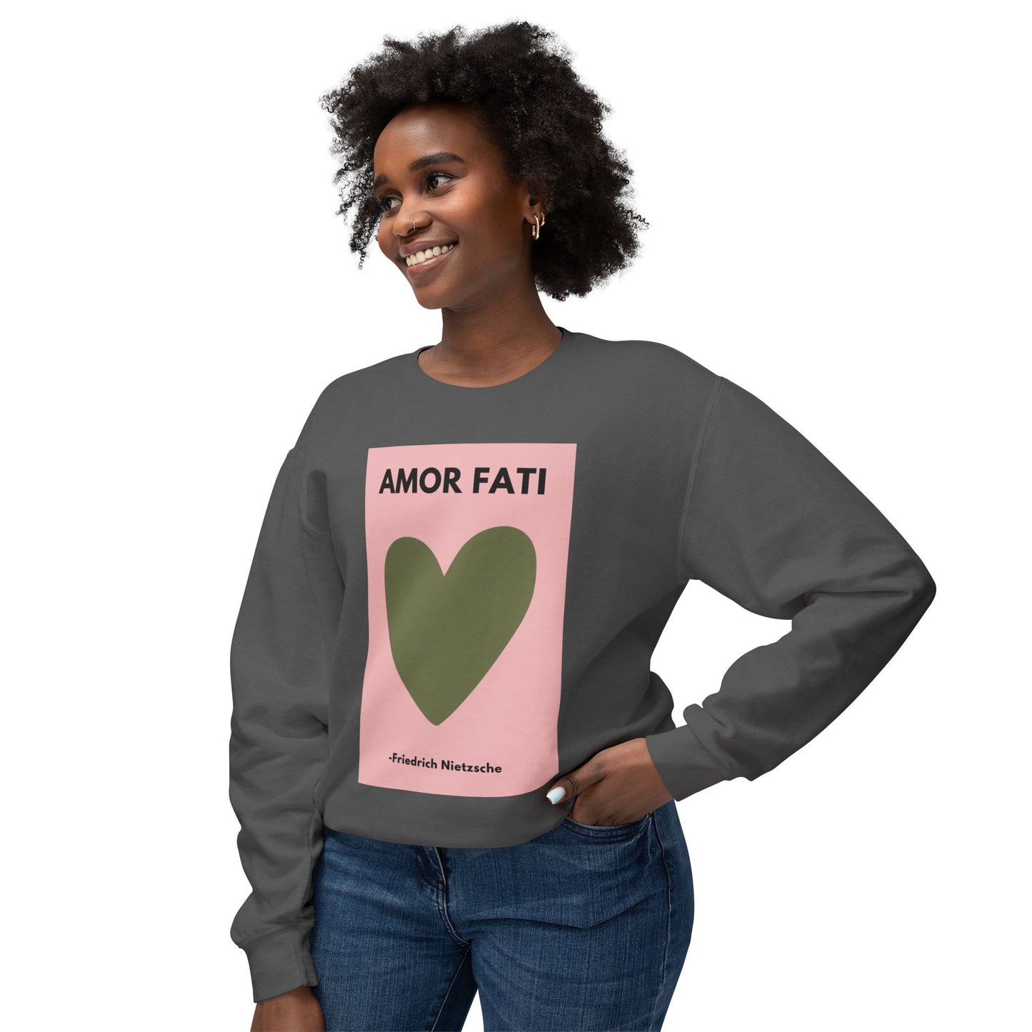 Amor Fati - Amor Fati - Love of Fate -  Cozy Ring-Spun Sweatshirt For Brooding Existentialists