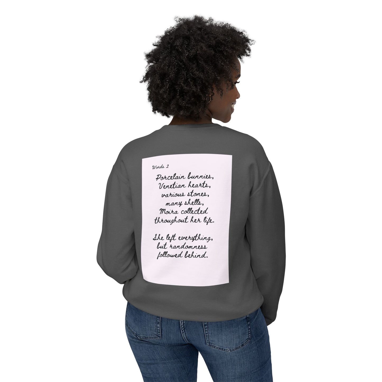 Dark Squiggles & Prose 2 by R. Gallay - Cozy Unisex Crewneck Sweatshirt For Days of Ennui