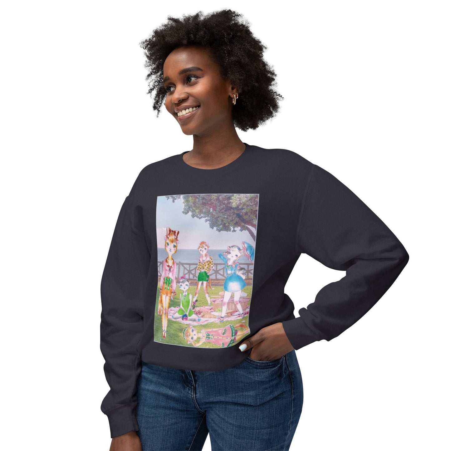 Sunday In The Park With The Anarkitties - Cozy Ring-Spun Sweatshirt For Suffragettes