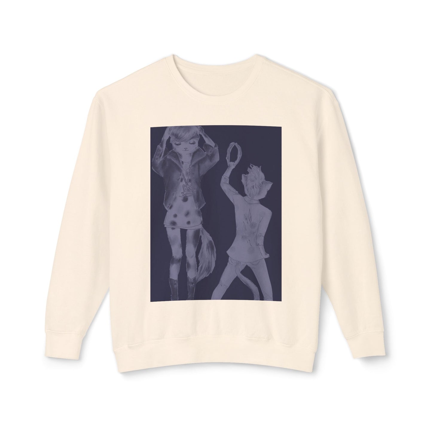 Rock On, Goth Girl Kitties - Cozy Ring-Spun Sweatshirt For Suffragettes