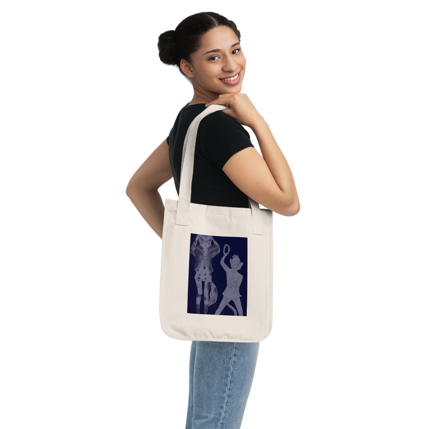 Rock On, Goth Girl Kitties - Organic Canvas Tote Bag for the Revolution