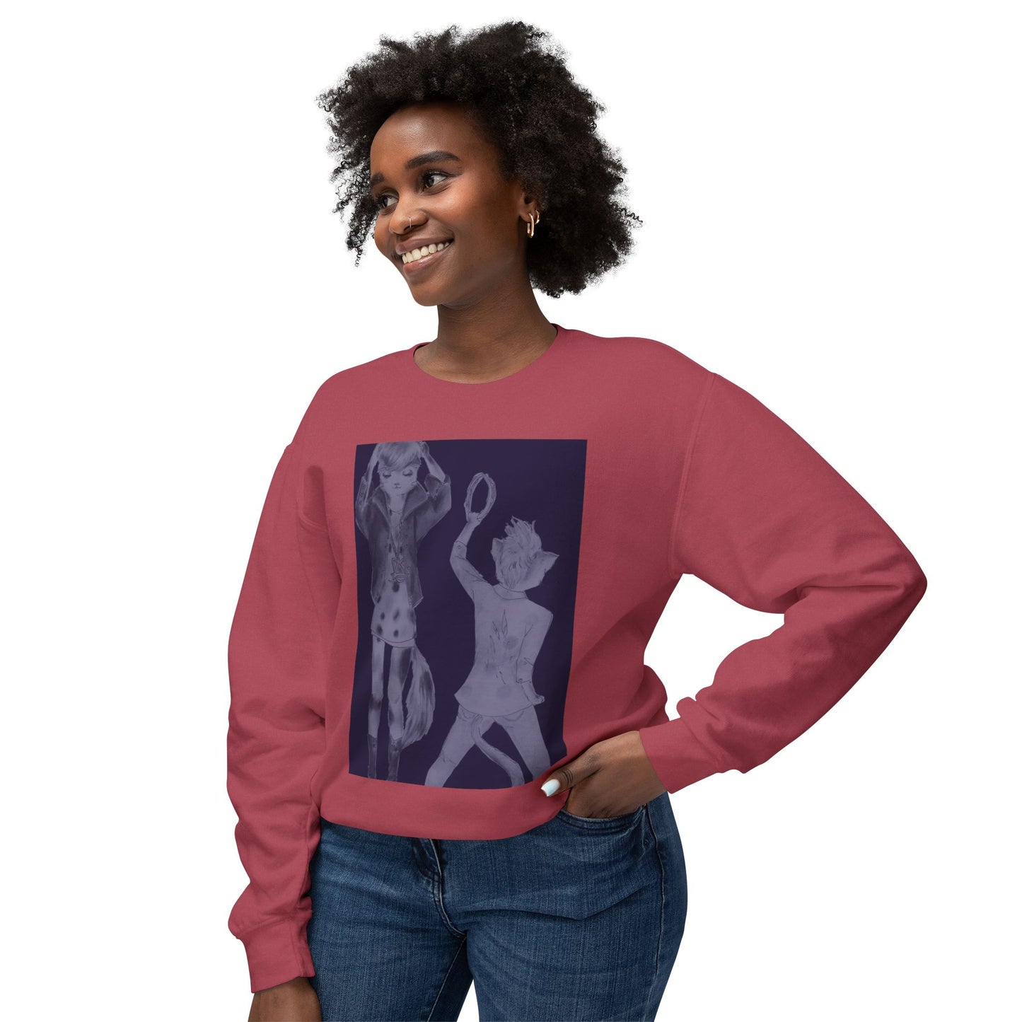 Rock On, Goth Girl Kitties - Cozy Ring-Spun Sweatshirt For Suffragettes