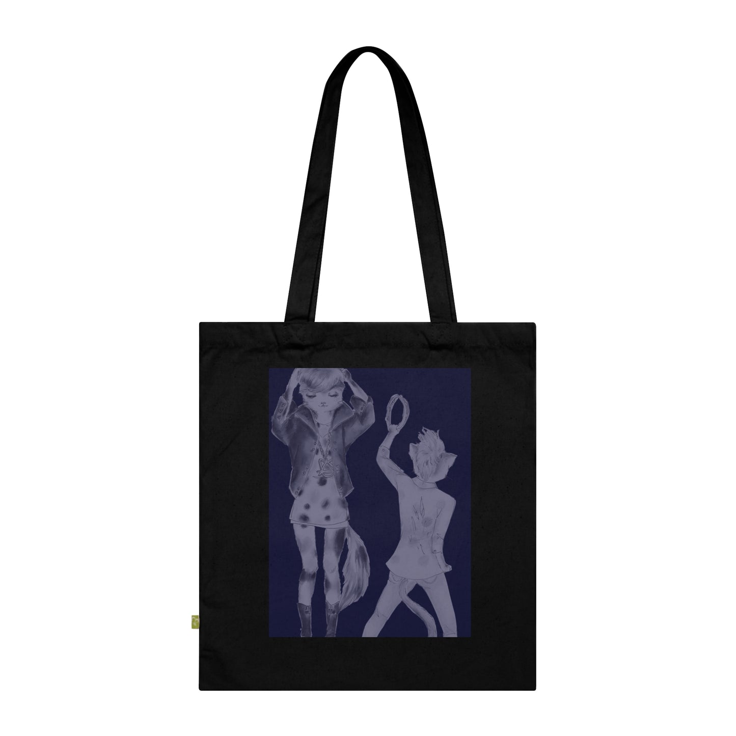 Rock On, Goth Girl Kitties - Black Organic Canvas Tote Bag for the Revolution