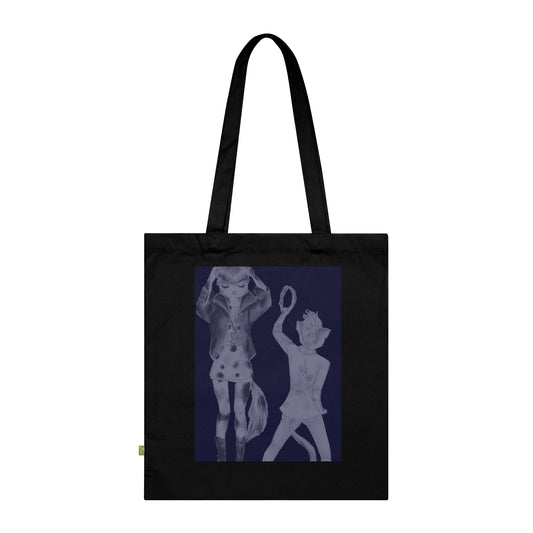 Rock On, Goth Girl Kitties - Black Organic Canvas Tote Bag for the Revolution