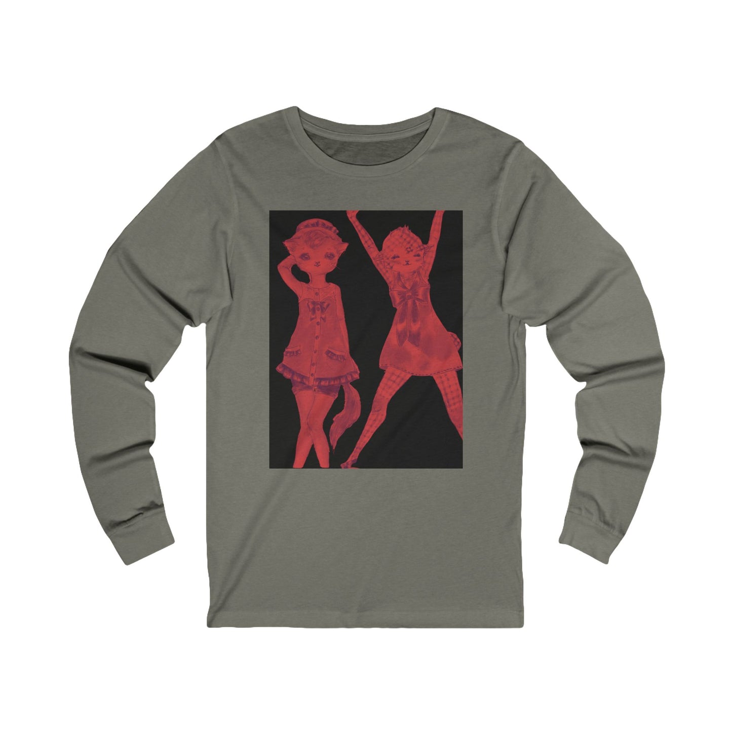 Vermillion Shimmy Kitties - Winter is Upon Us - Cozy Ring-Spun Cotton Jersey Long Sleeve Tee