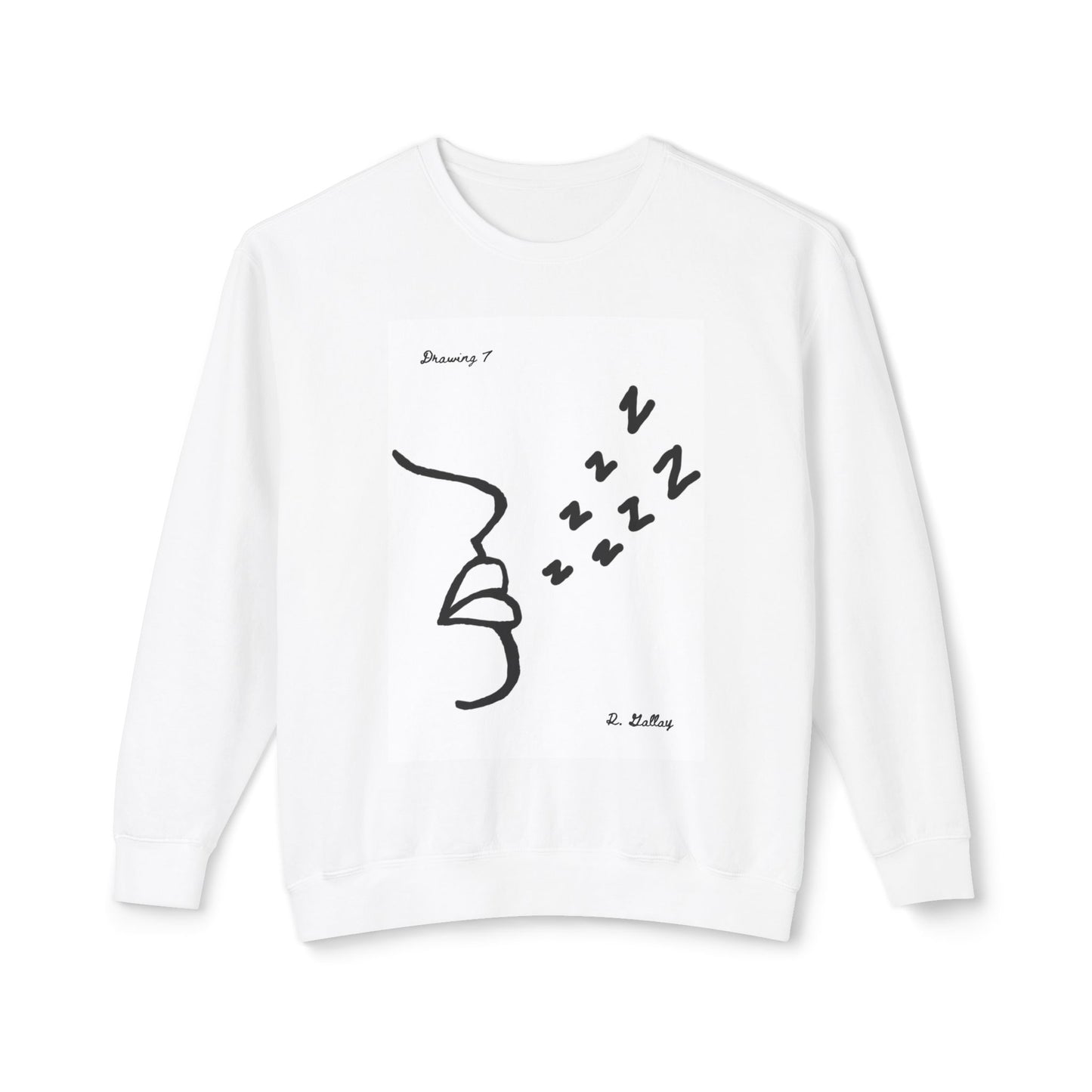 Dark Squiggles & Prose 7 by R. Gallay - Cozy Unisex Crewneck Sweatshirt For Days of Ennui