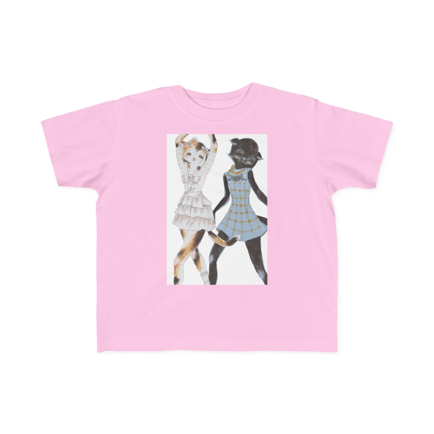 LouLou & Cyd - Dancing Kitties - Toddler's Jersey Tee for Running, Playing & Dancing with Style