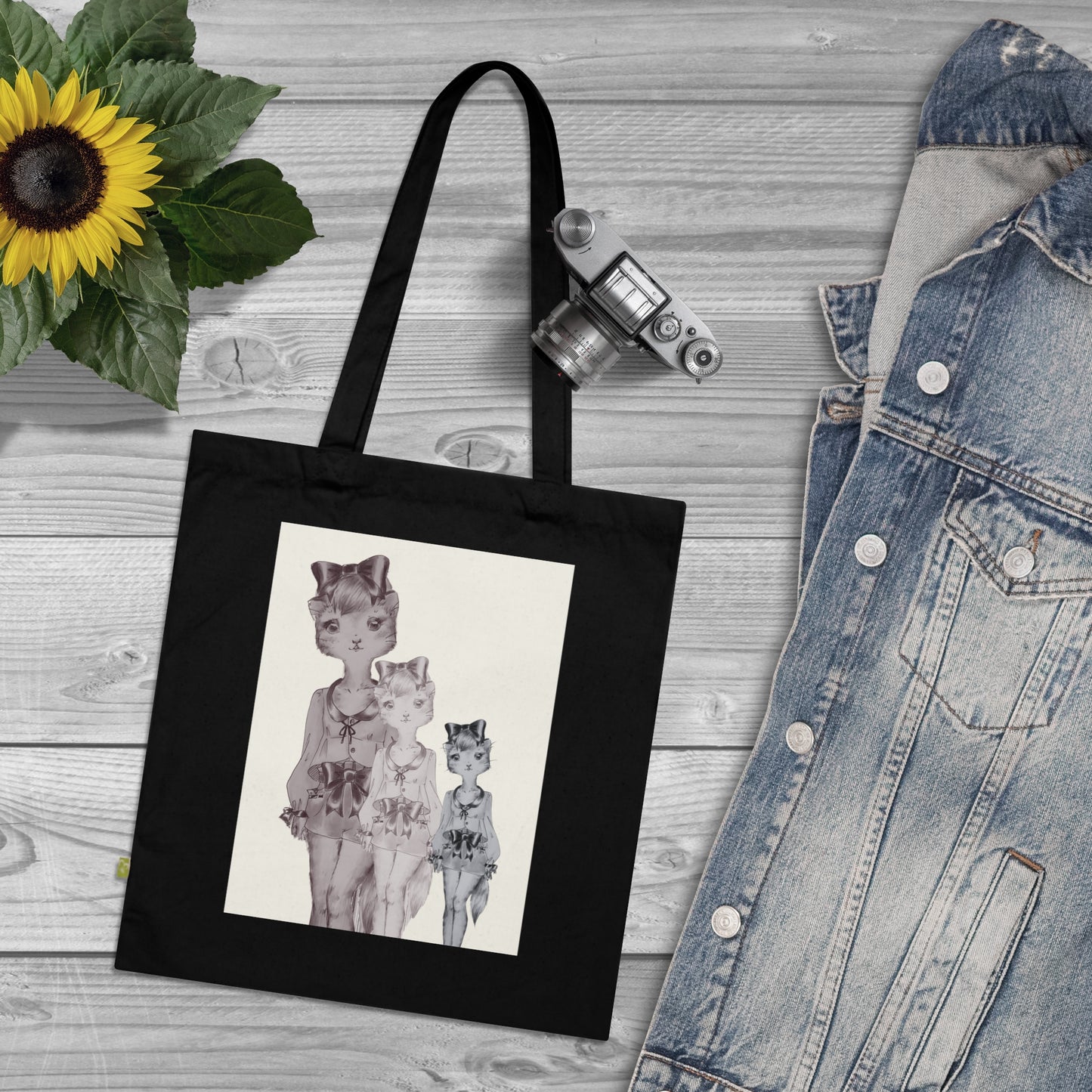 Troika is Judging You - Black Organic Canvas Tote Bag for the Revolution