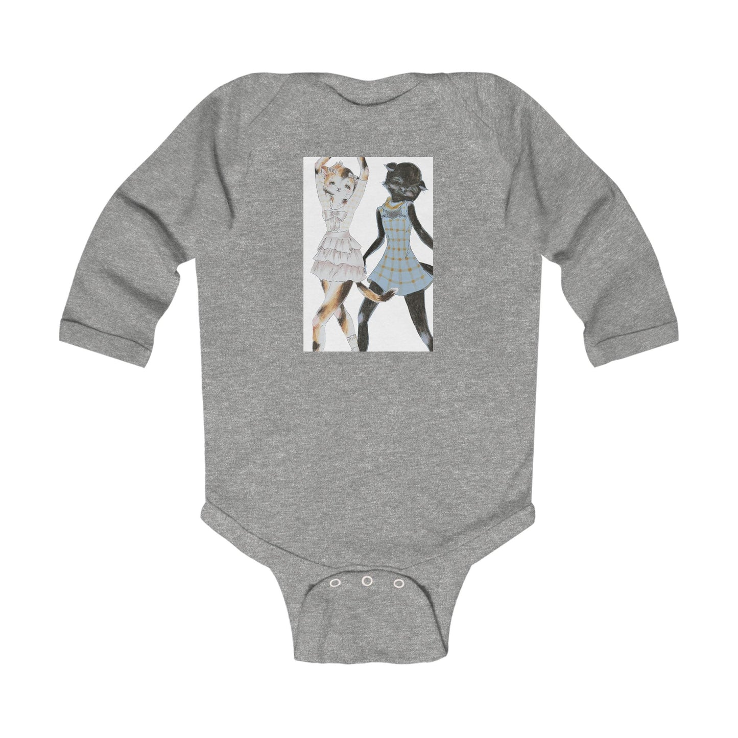 LouLou & Cyd - Dancing Kitties - Softest Cotton Bodysuit for Dancing Babies