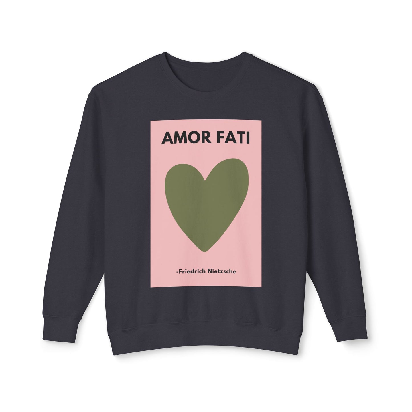 Amor Fati - Amor Fati - Love of Fate -  Cozy Ring-Spun Sweatshirt For Brooding Existentialists