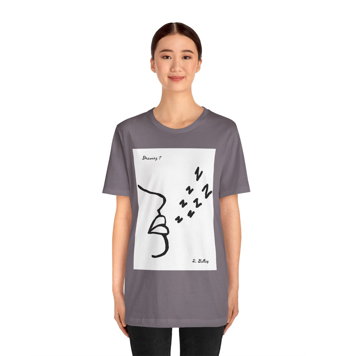 Dark Squiggles & Prose 7 by R. Gallay - Cozy Unisex Heavy Cotton Tee For Days of Ennui