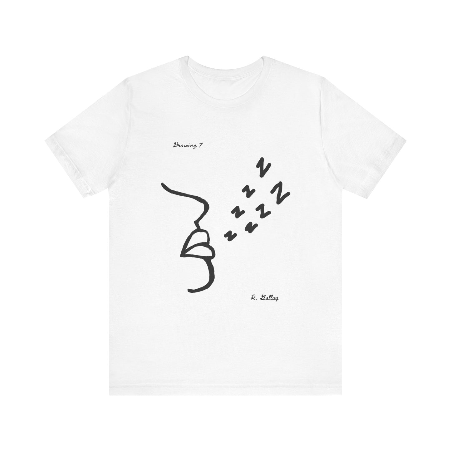 Dark Squiggles & Prose 7 by R. Gallay - Cozy Unisex Heavy Cotton Tee For Days of Ennui